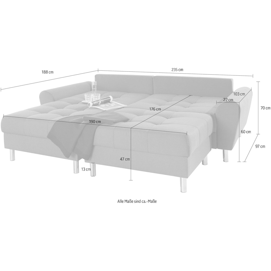 COLLECTION AB Ecksofa »Rada«