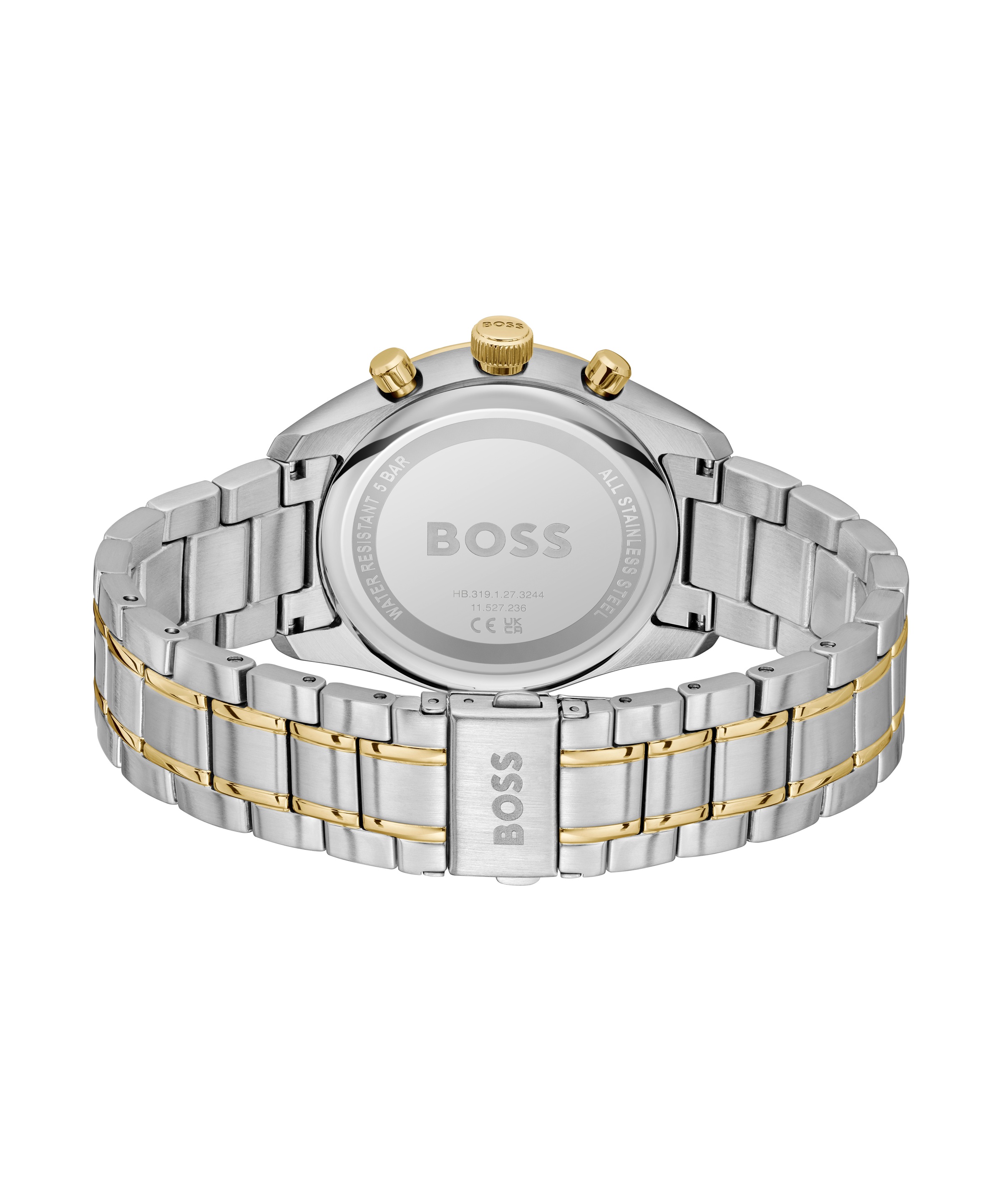 BOSS Chronograph »GRAND PRIX 44« Quarzuhr, Armbanduhr, Herrenuhr, Edelstahlarmband, analog, Tag