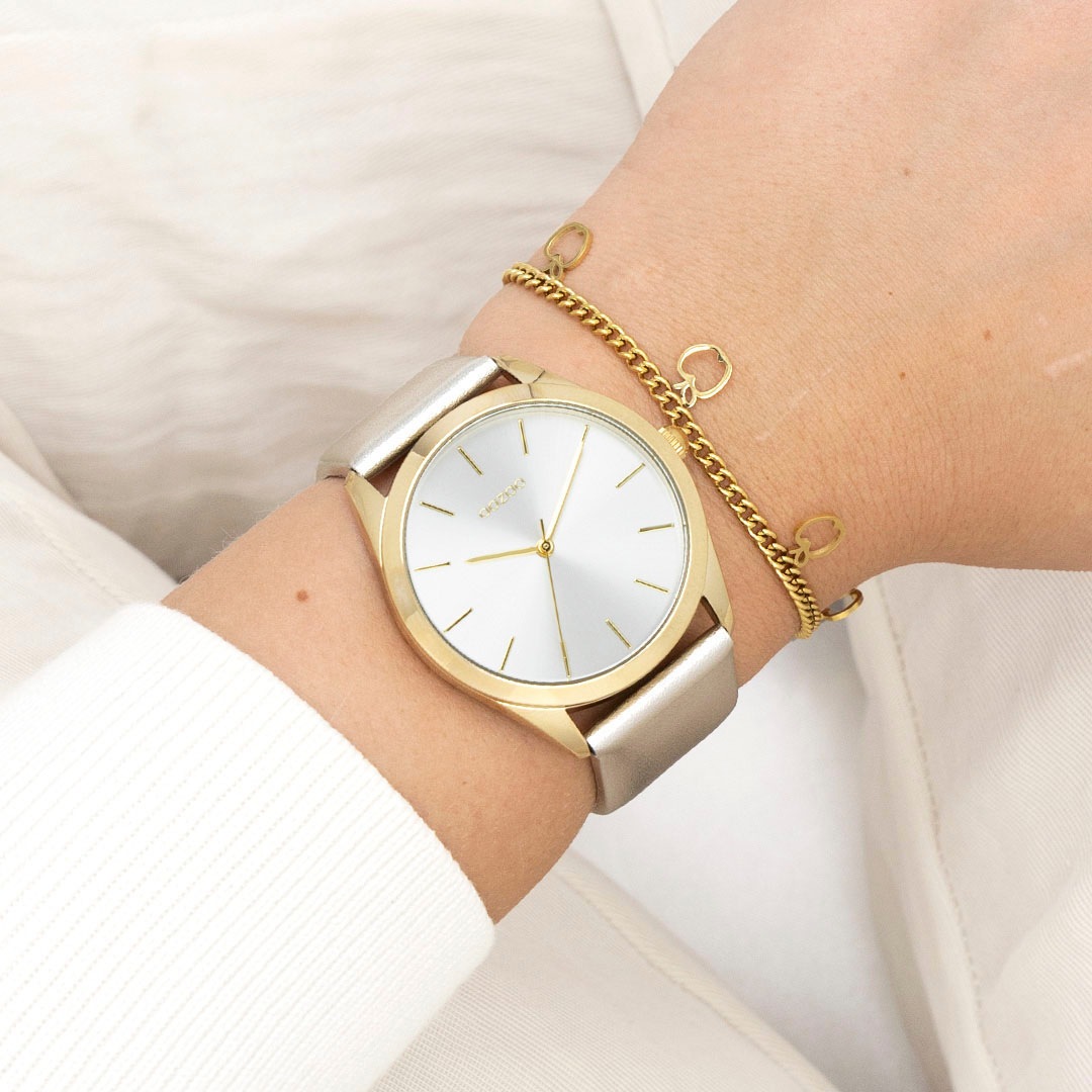 OOZOO Quarzuhr, Armbanduhr, Damenuhr, Herrenuhr, Lederarmband, analog