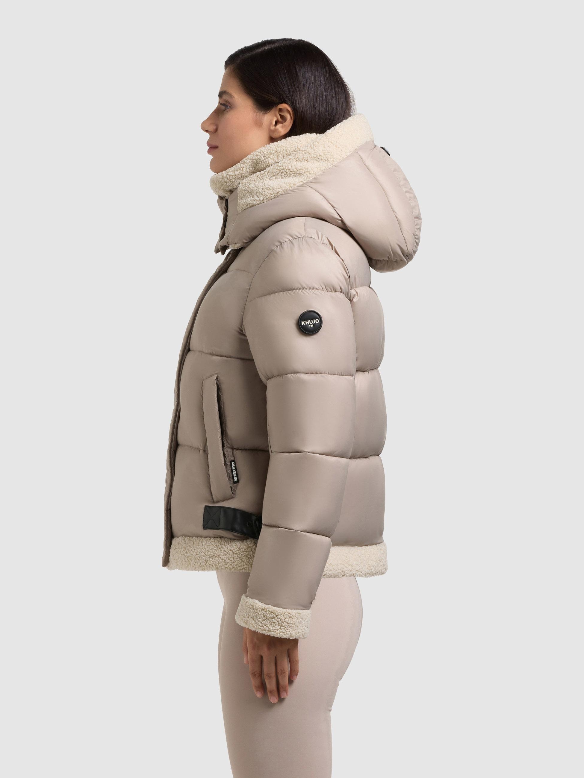 khujo Winterjacke "Nessie2" mit Kapuze Gefütterte Steppjacke mit Plüschdeta günstig online kaufen