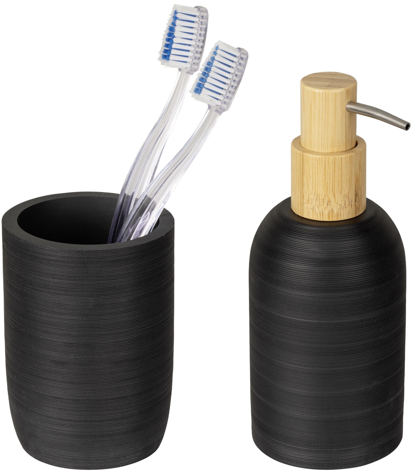 WENKO Badaccessoire-Set »Altavalle« bestehend aus Seifenspender und Zahnputzbecher, Polyresin