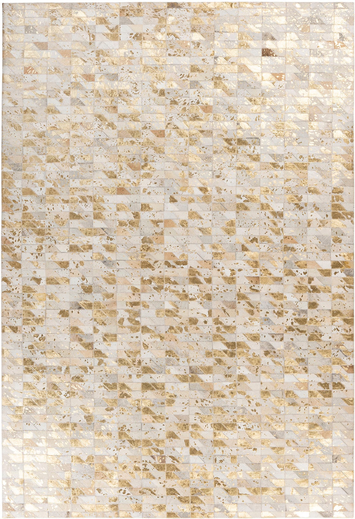 Padiro Lederteppich »Lavin 725 - Fellteppich«, rechteckig, 8 mm Höhe, 100% Rindsleder, Patchwork-Dessin, Wohnzimmer