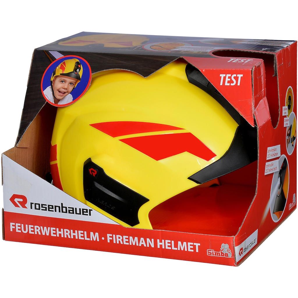 SIMBA Spielzeug-Helm »Feuerwehrhelm Rosenbauer«, mit Licht