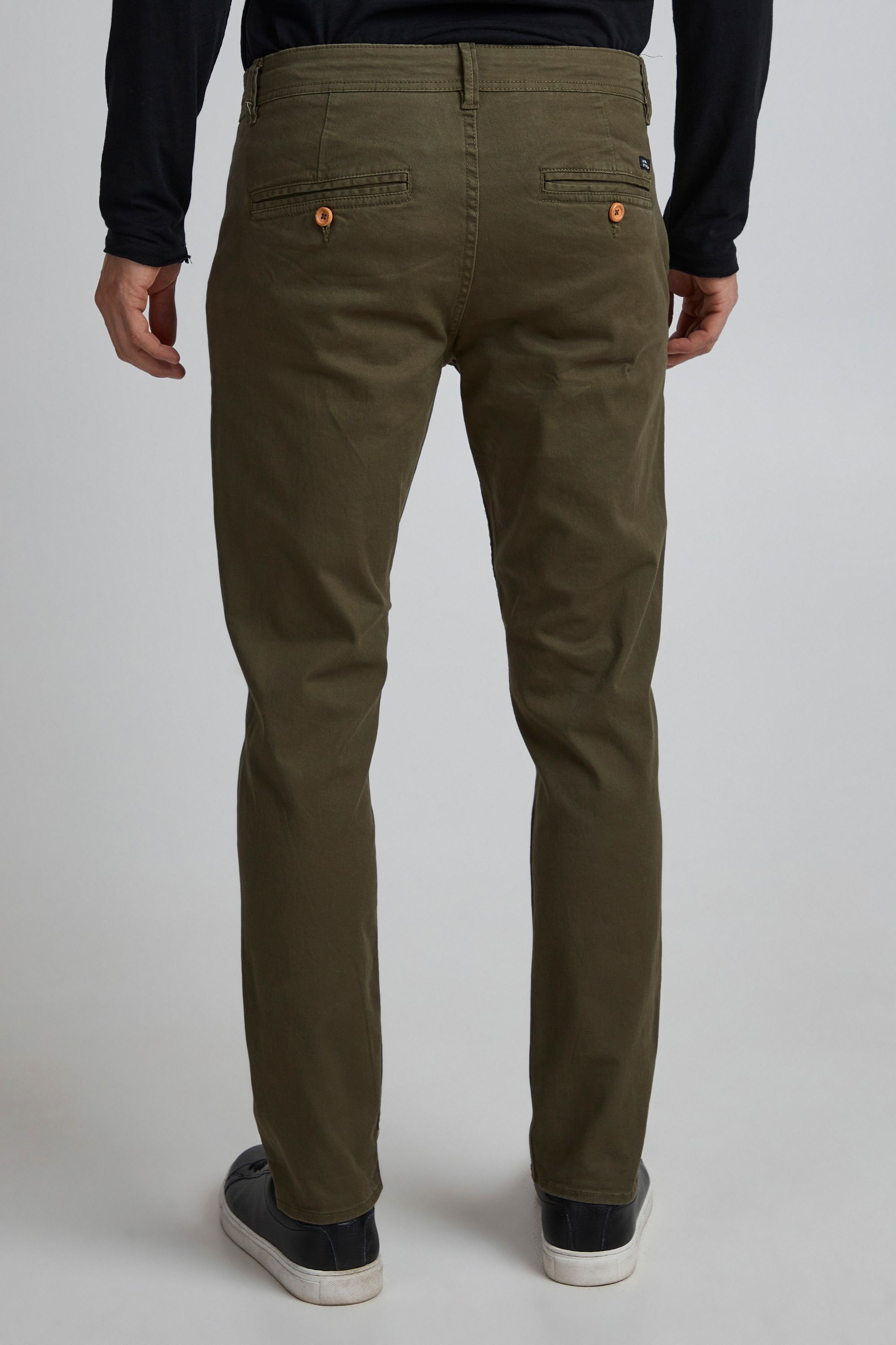 Chinohose BLEND "BHNATAN", Herren, Gr. 30, Länge 32, grün (olive night grün), Web, Obermaterial: 98% Baumwolle, 2% Elasthan, unifarben, schmal normal, Hosen Chinohose 6