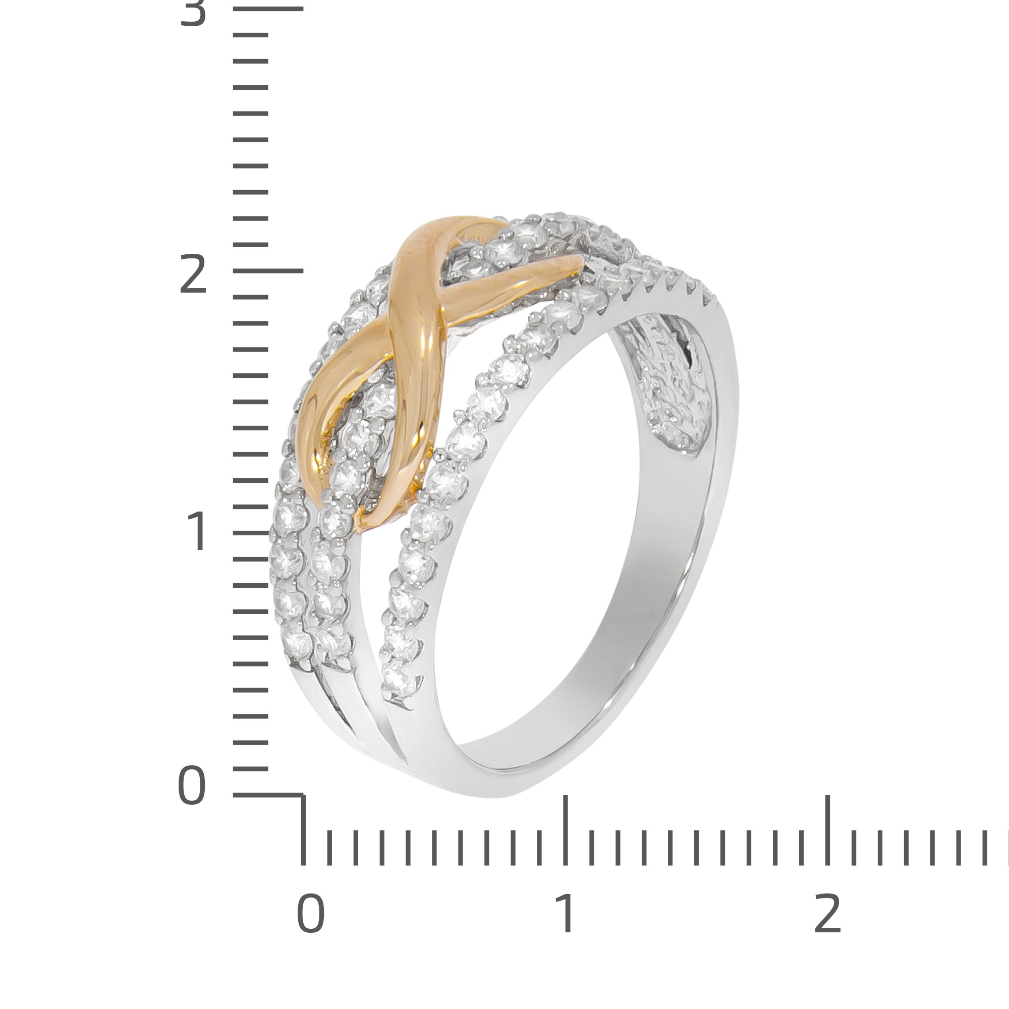 Zeeme Fingerring »Silber 925 zweifarbig mit Unendlichkeits-Motiv«