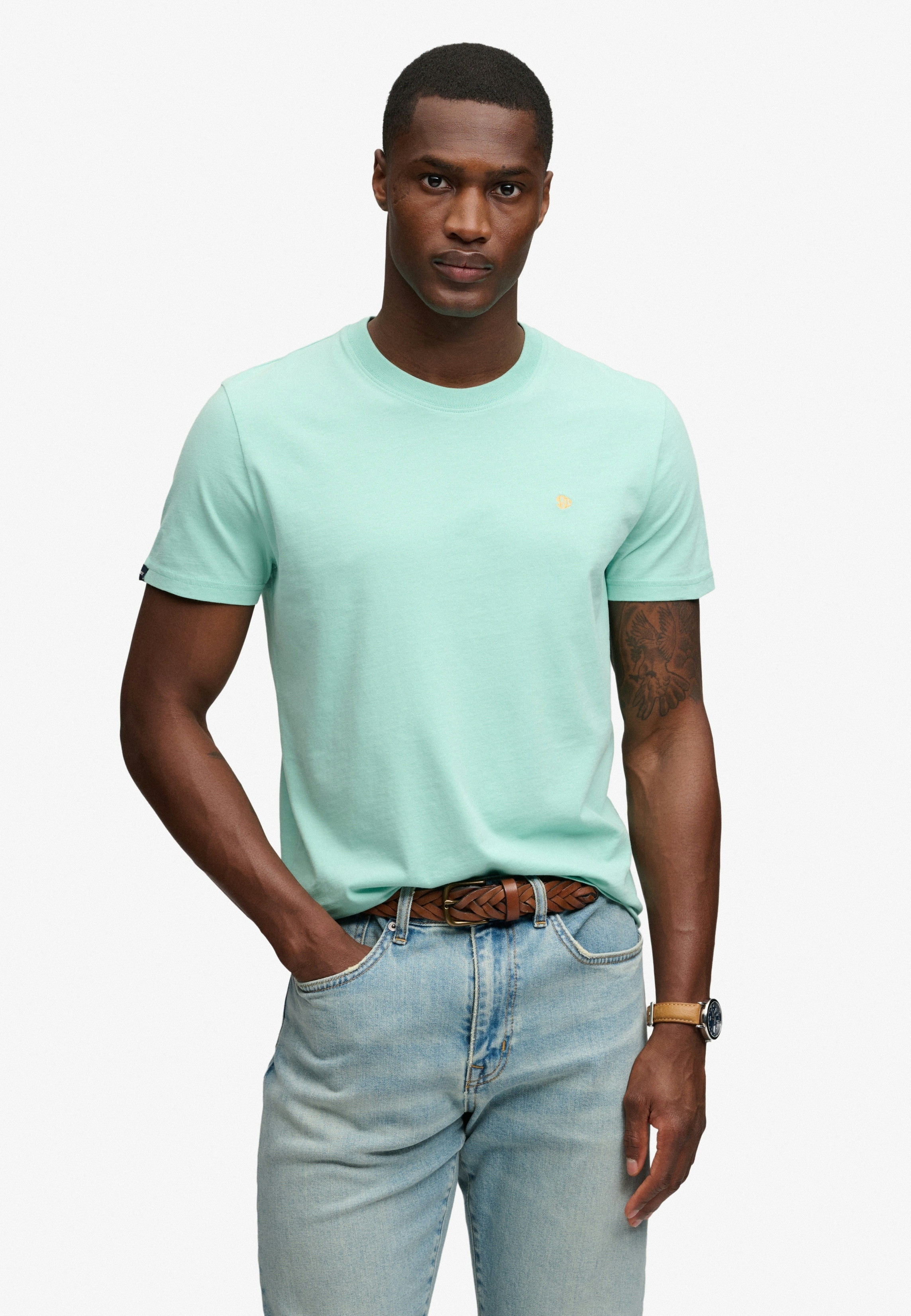 Superdry Rundhalsshirt "ESSENTIAL SDCO LOGO EMB TEE" Baumwolle, regular fit