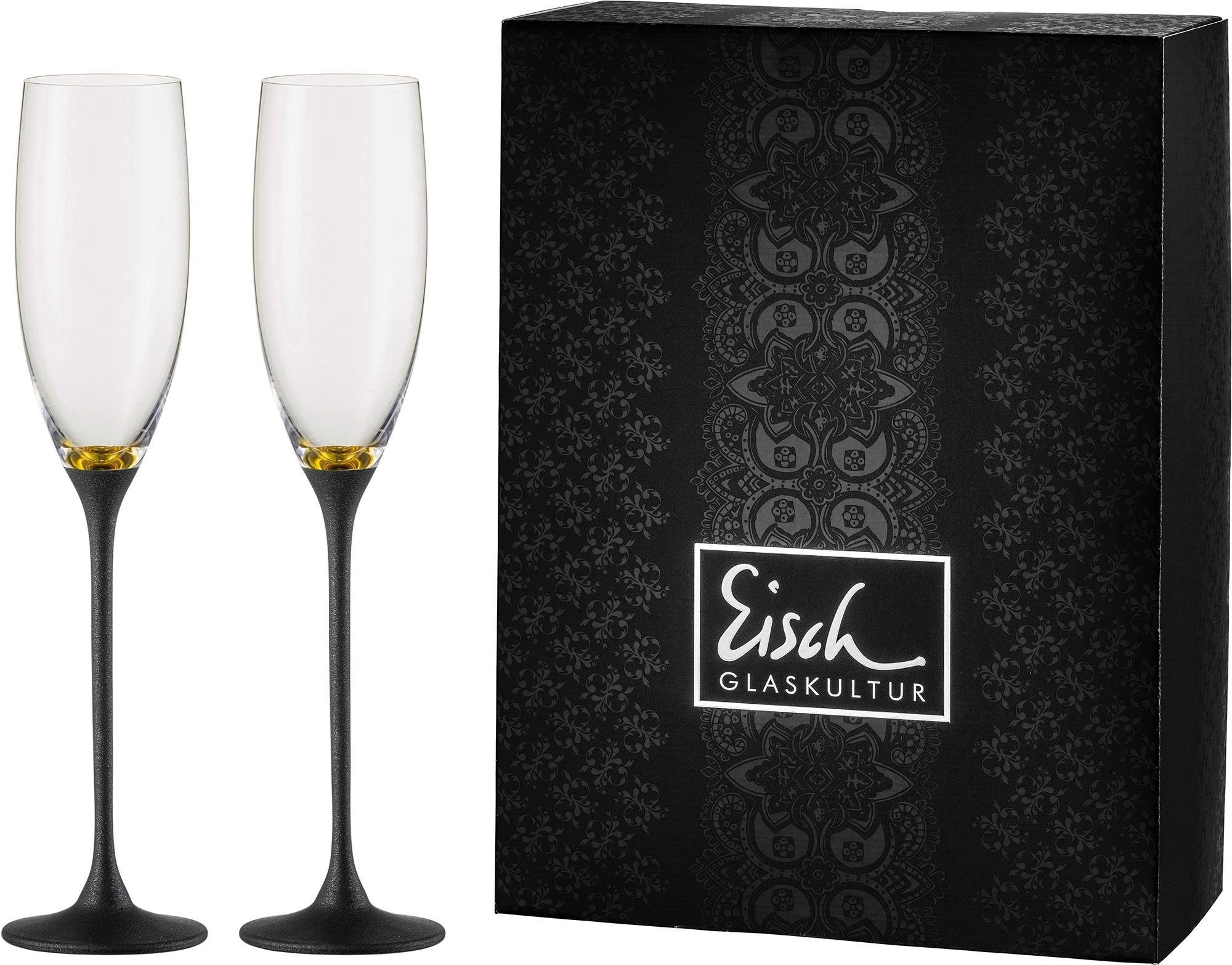 Sektglas »Champagner Exklusiv«, (Set, 2 tlg.), Echtgoldauflage, Teilveredelung in...