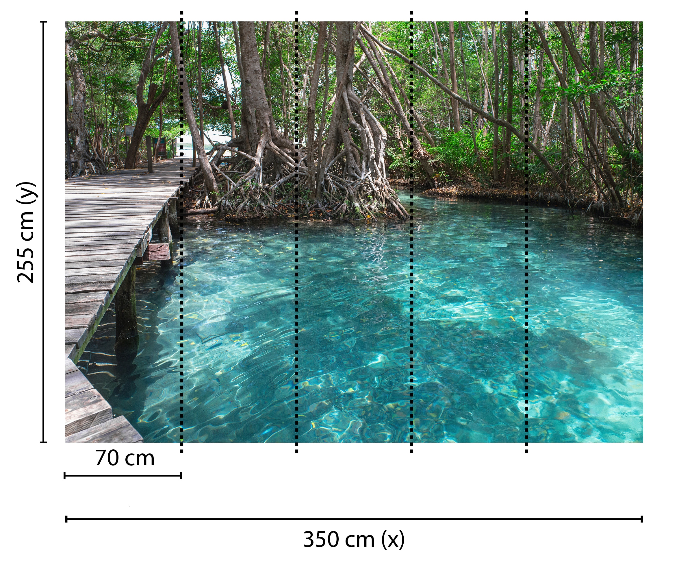 living walls Fototapete »Designwalls Dschungle Path« glatt Vlies, Wand, Schräge, Decke