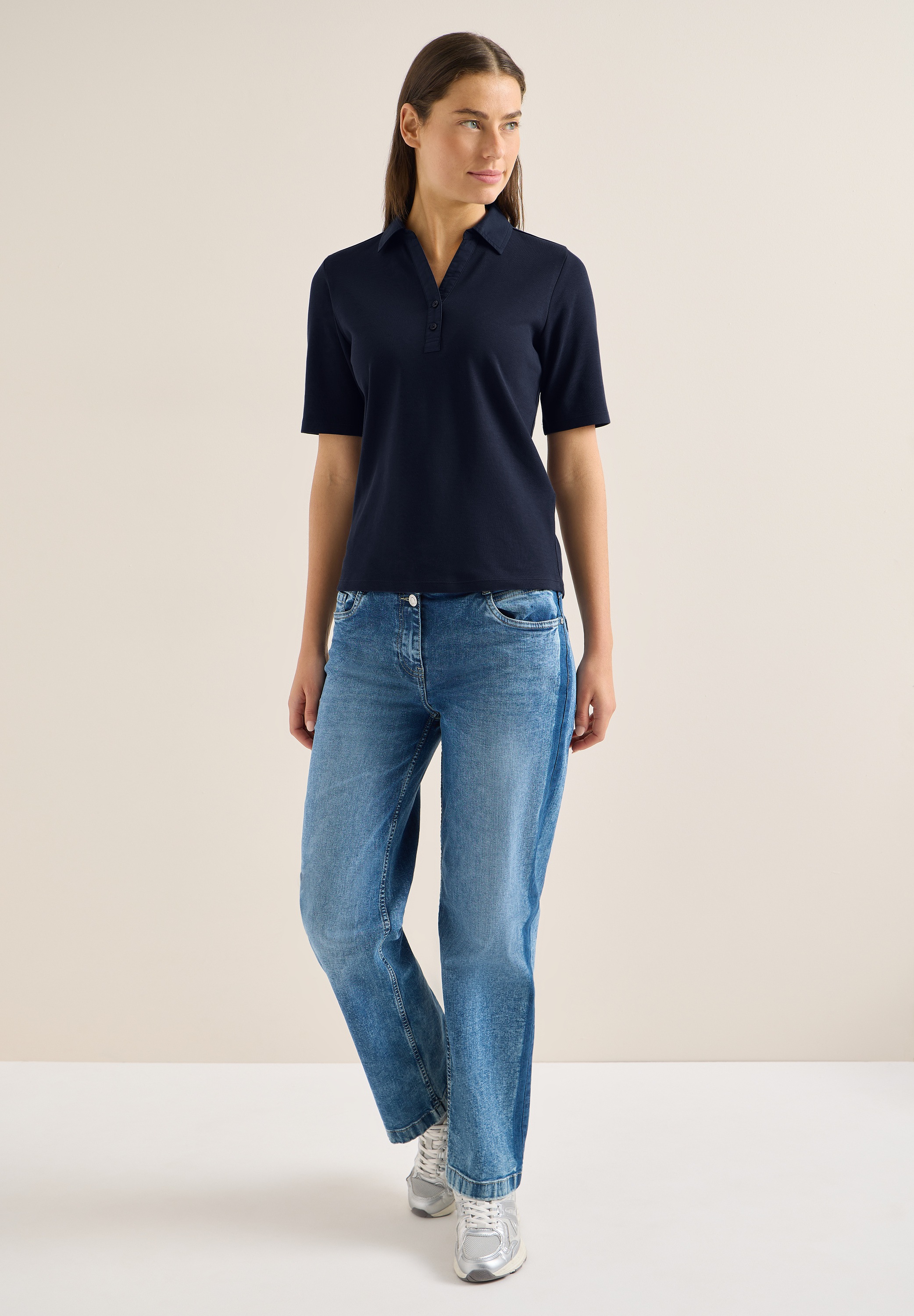 Thumbnail - Cecil Poloshirt aus reiner Baumwolle