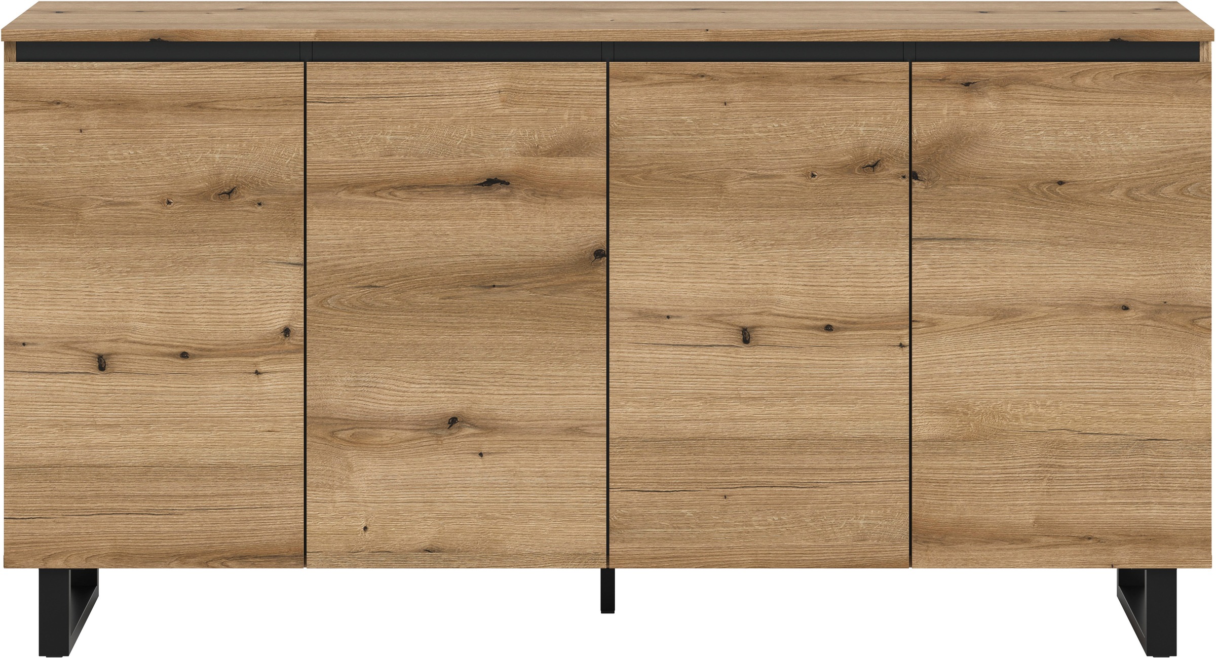 INOSIGN Sideboard »TOMA, Breite: 160 cm, mit Metall-Kufen-Fuß, 4 Türen, 4 Einlegeböden«, Anrichte, Kommode, Schrank, Board, Higboard