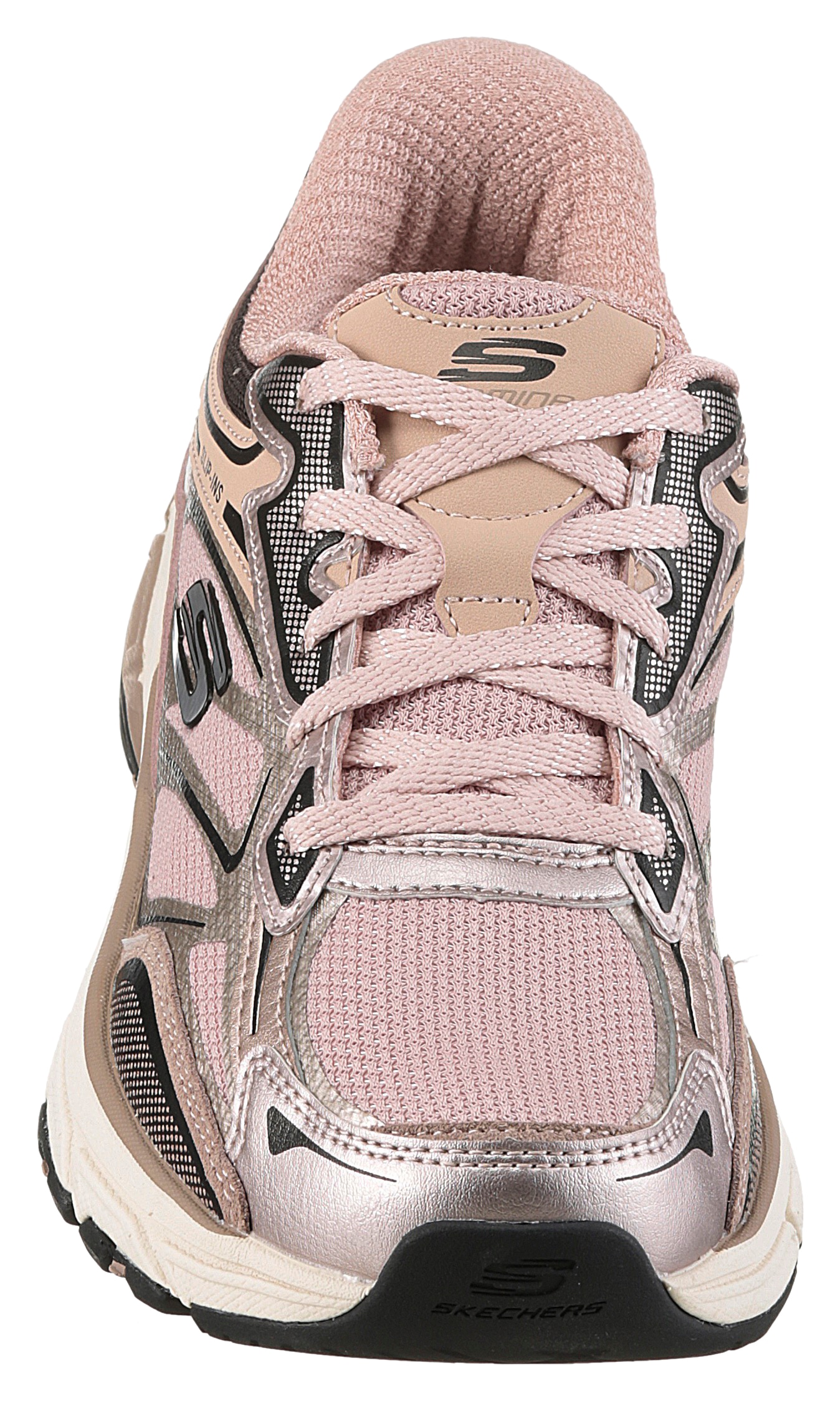 Skechers Slip-On Sneaker »STAMINA SPORT«, Retro Sneaker, Schnürschuh mit Metallic-Besätzen