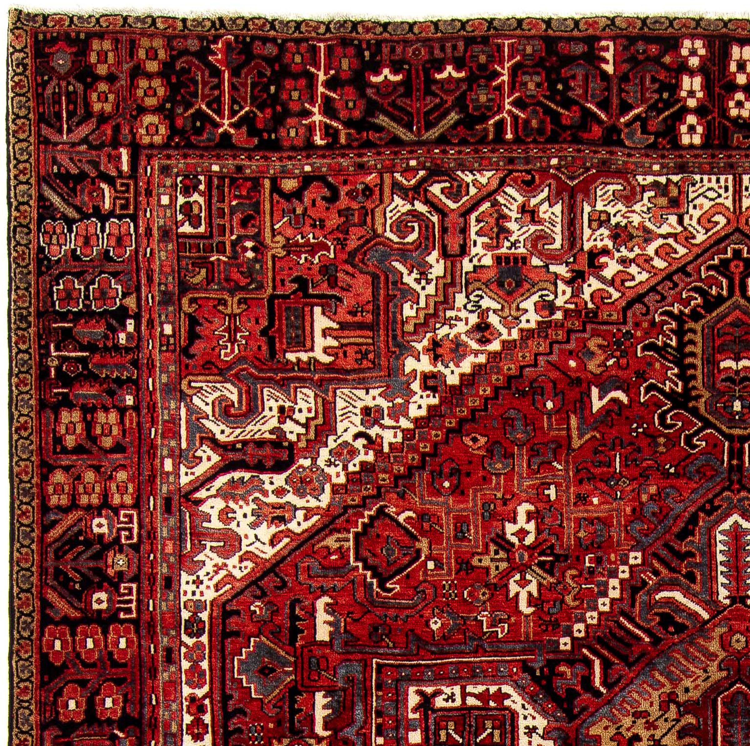 morgenland Orientteppich »Perser - Nomadic - 410 x 306 cm - dunkelrot«, rechteckig, Wohnzimmer, Handgeknüpft, Einzelstück mit Zertifikat