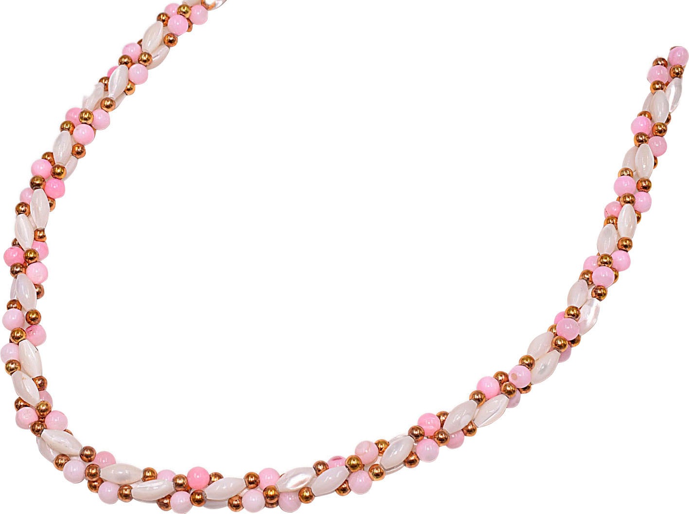 Firetti Perlenkette »Schmuck Geschenk Messing Halsschmuck Halskette«, Made in Germany - mit Perlmutt