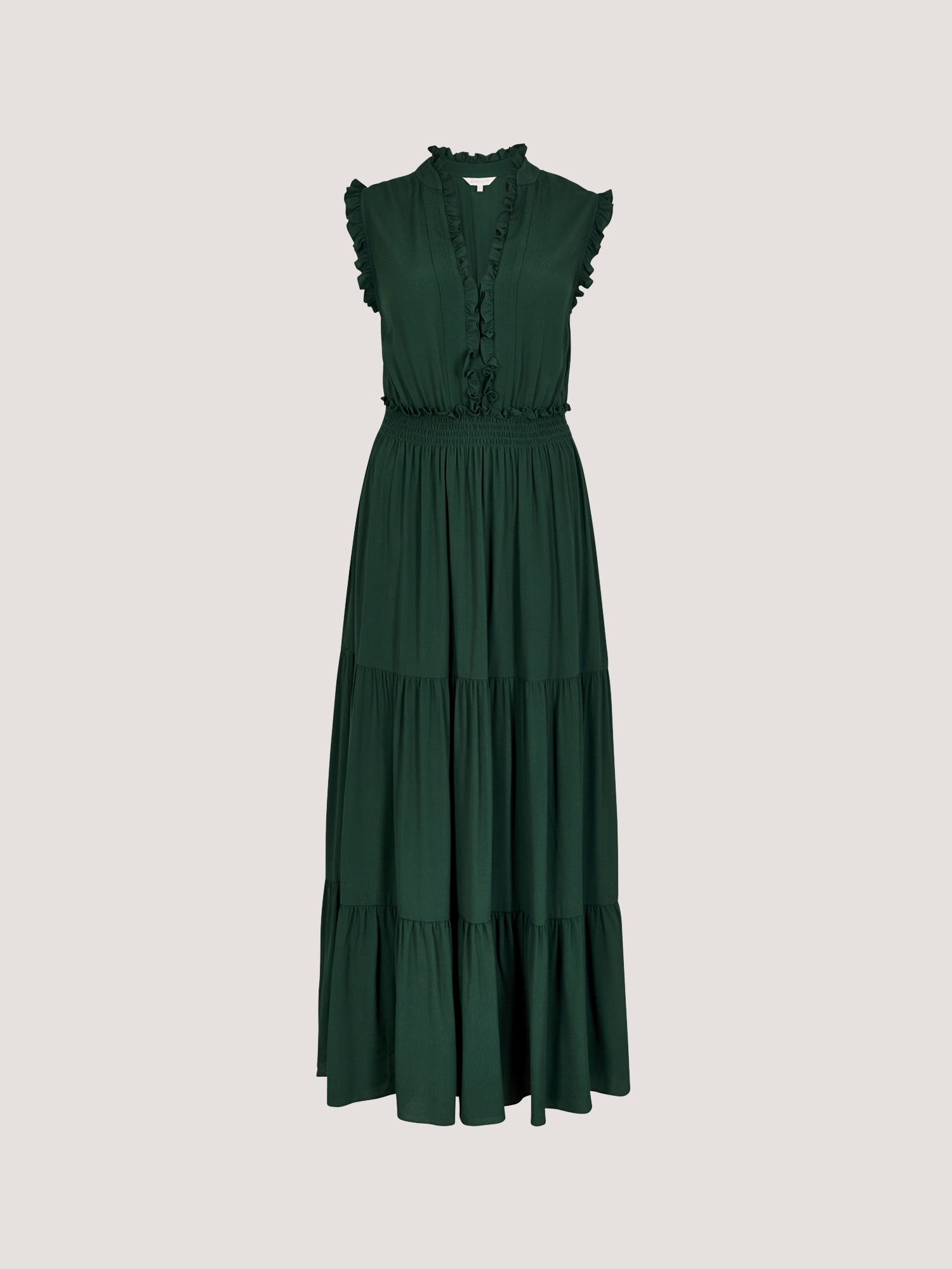 Apricot Maxikleid »Maxikleid mit V-Ausschnitt« mit Rüschen
