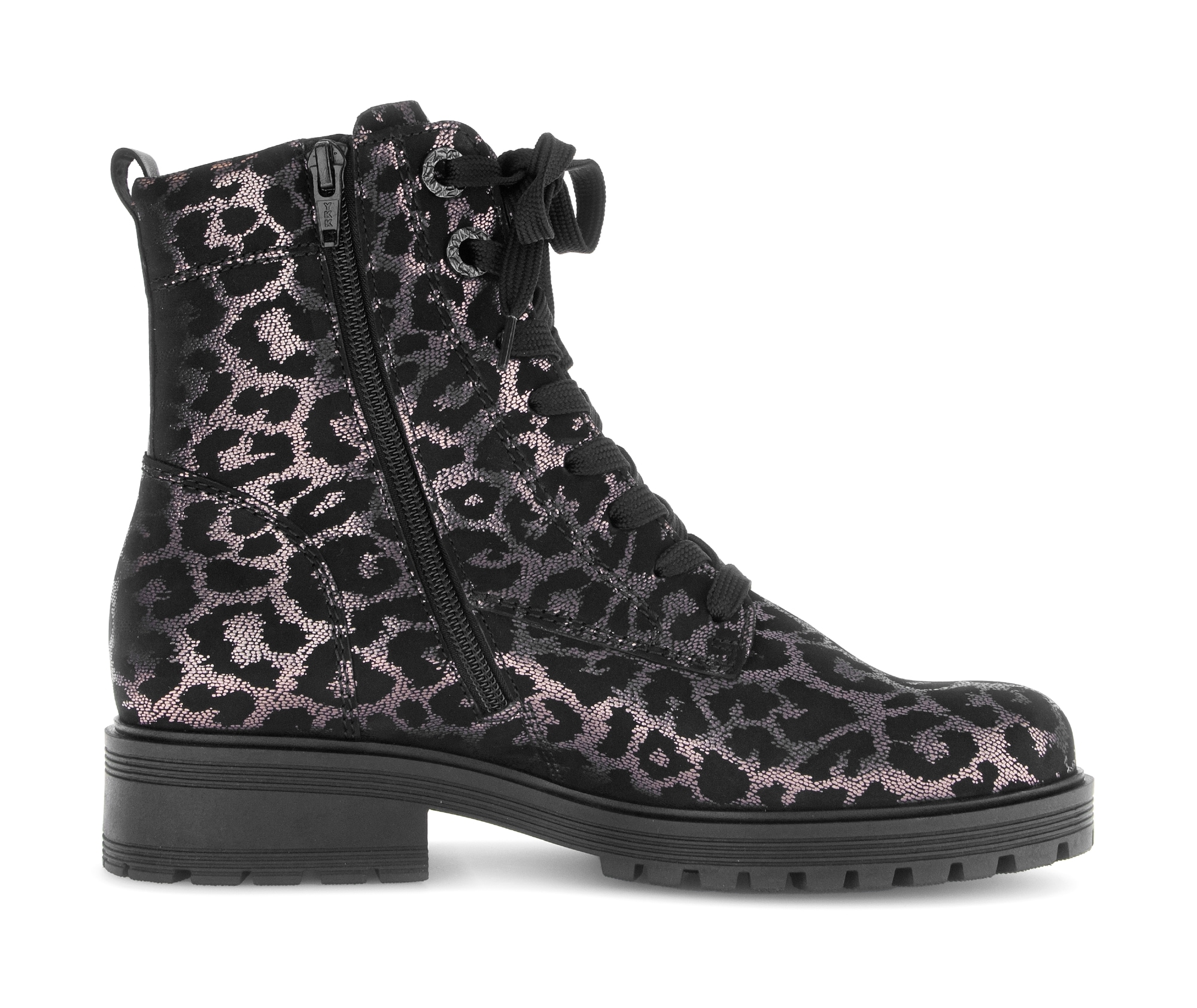 Gabor Schnürstiefelette »PISA«, Blocakabsatz, Schnürboots im Animal-Look, Komfortweite H