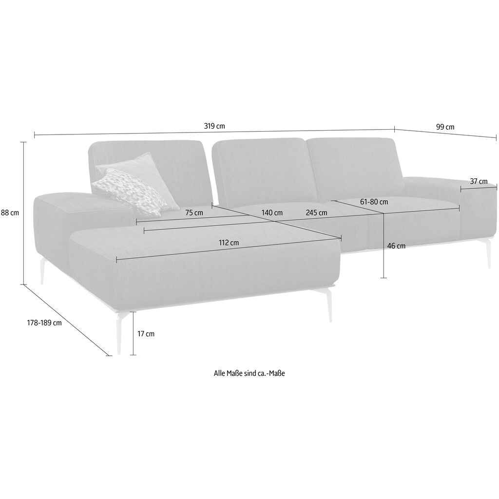 W.SCHILLIG Ecksofa »run«