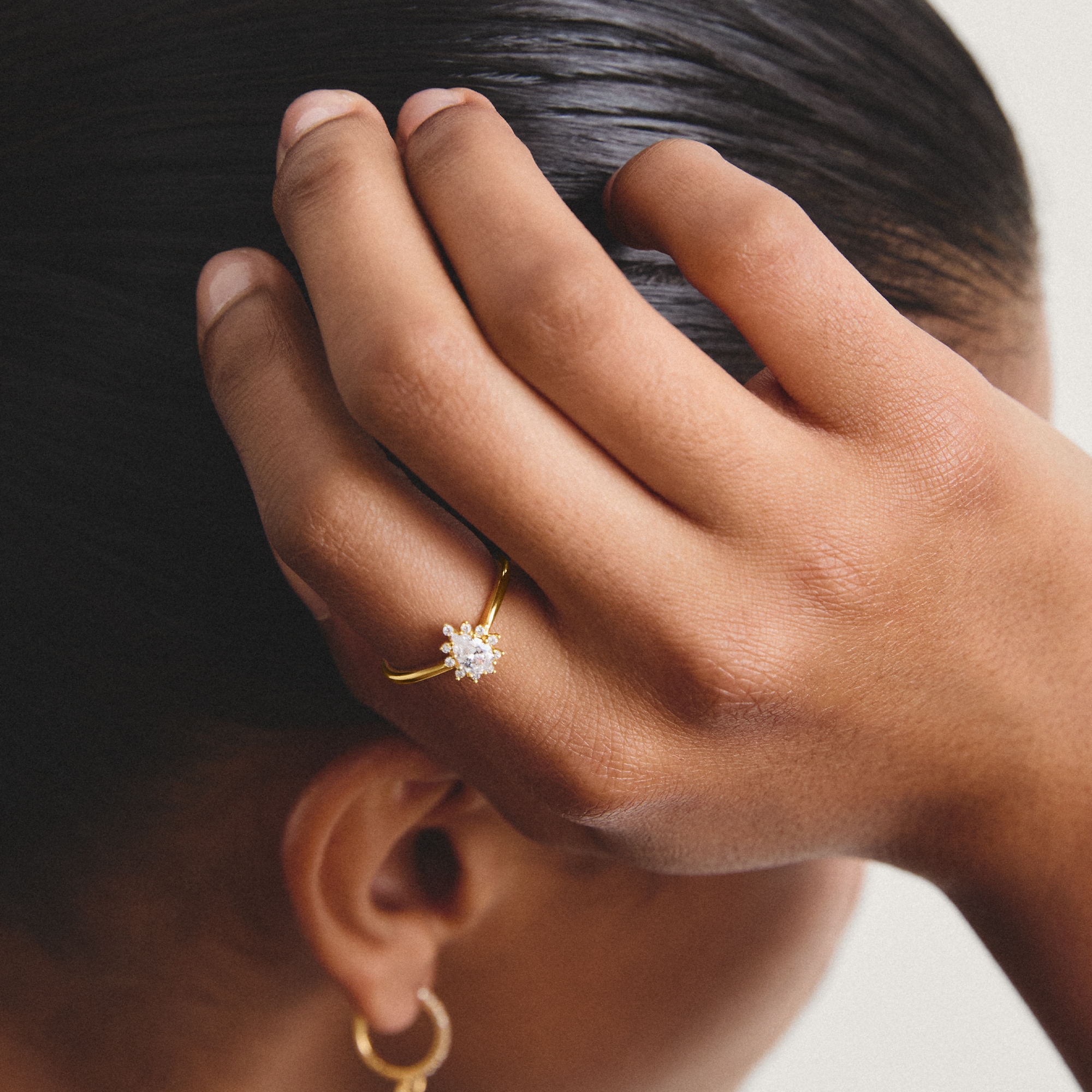 THOMAS SABO Fingerring »Ring mit Zirkoniasteinen gelbgoldfarben« mit Zirkonia (synth.)