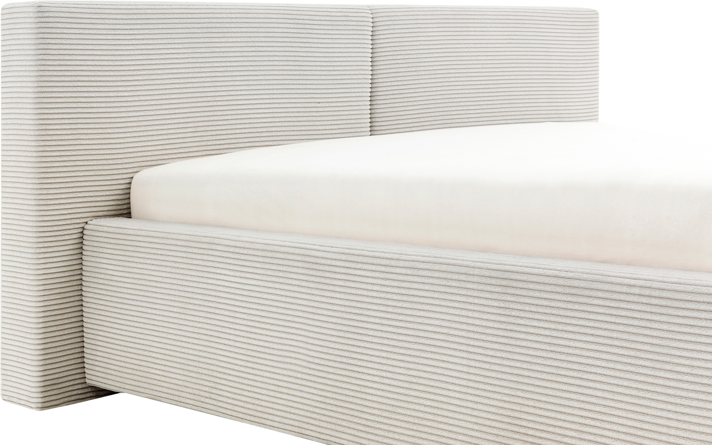 meise.möbel Polsterbett »Cube wahlweise mit Matratze und Bettkasten«, extra flaches Kopfteil, erhältlich in den Breiten 140cm, 160cm & 180cm