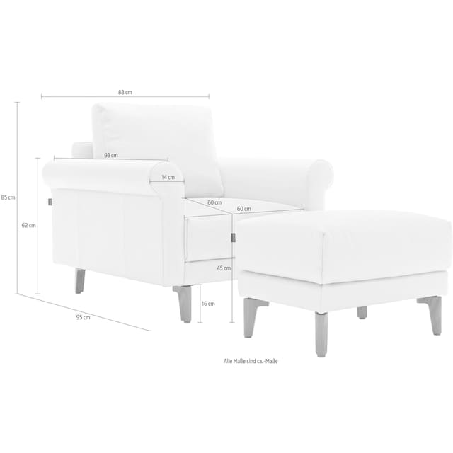 hülsta sofa Sessel »hs.450«, modern Landhaus, Breite 88 cm, Fuß Nussbaum |  BAUR