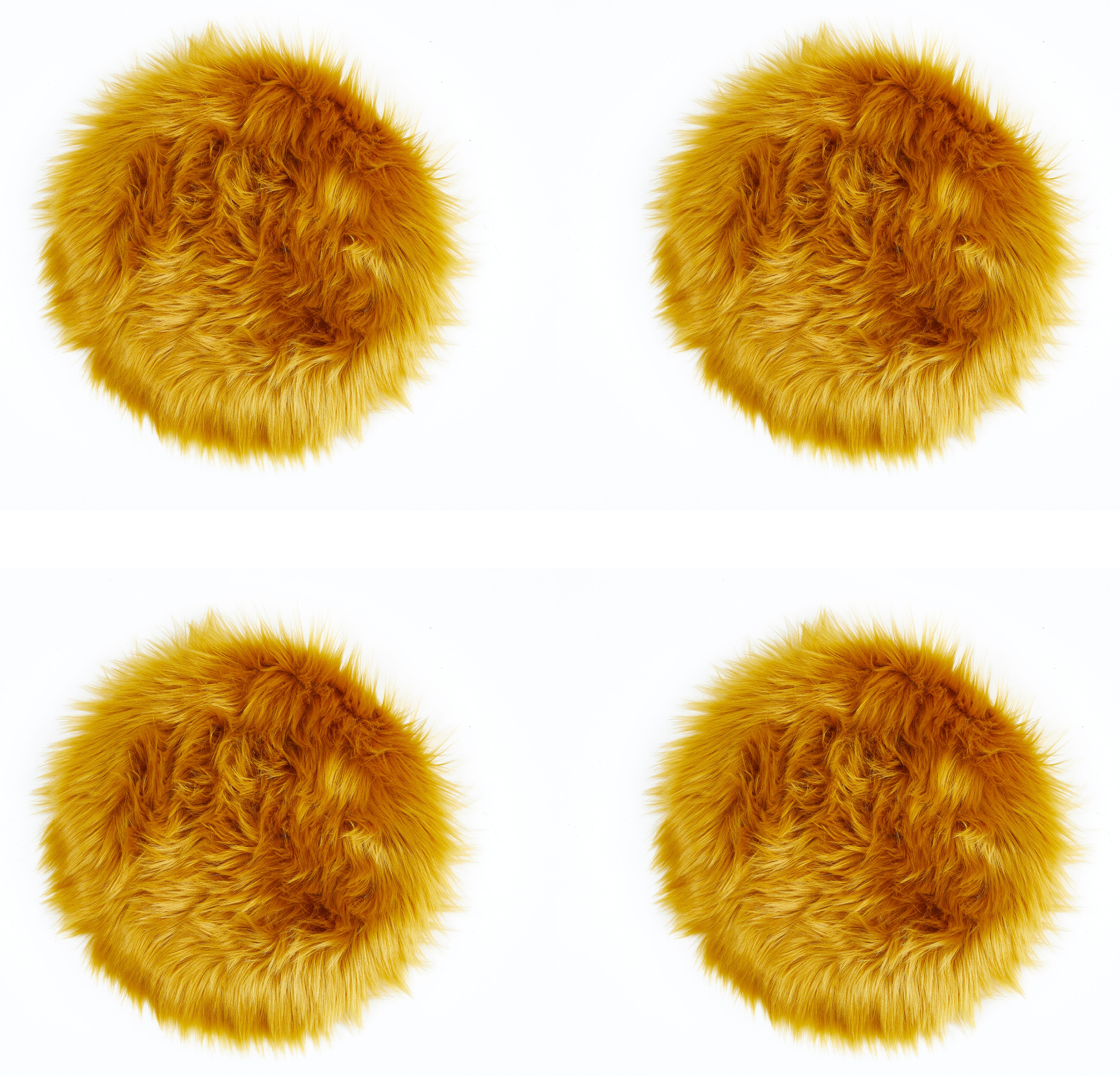 Thumbnail - Andiamo Stuhlkissen "Stuhlauflage Ovium", Sitzauflage, rund, Ø 34 cm, Kunstfell, waschbar, 4er Set
