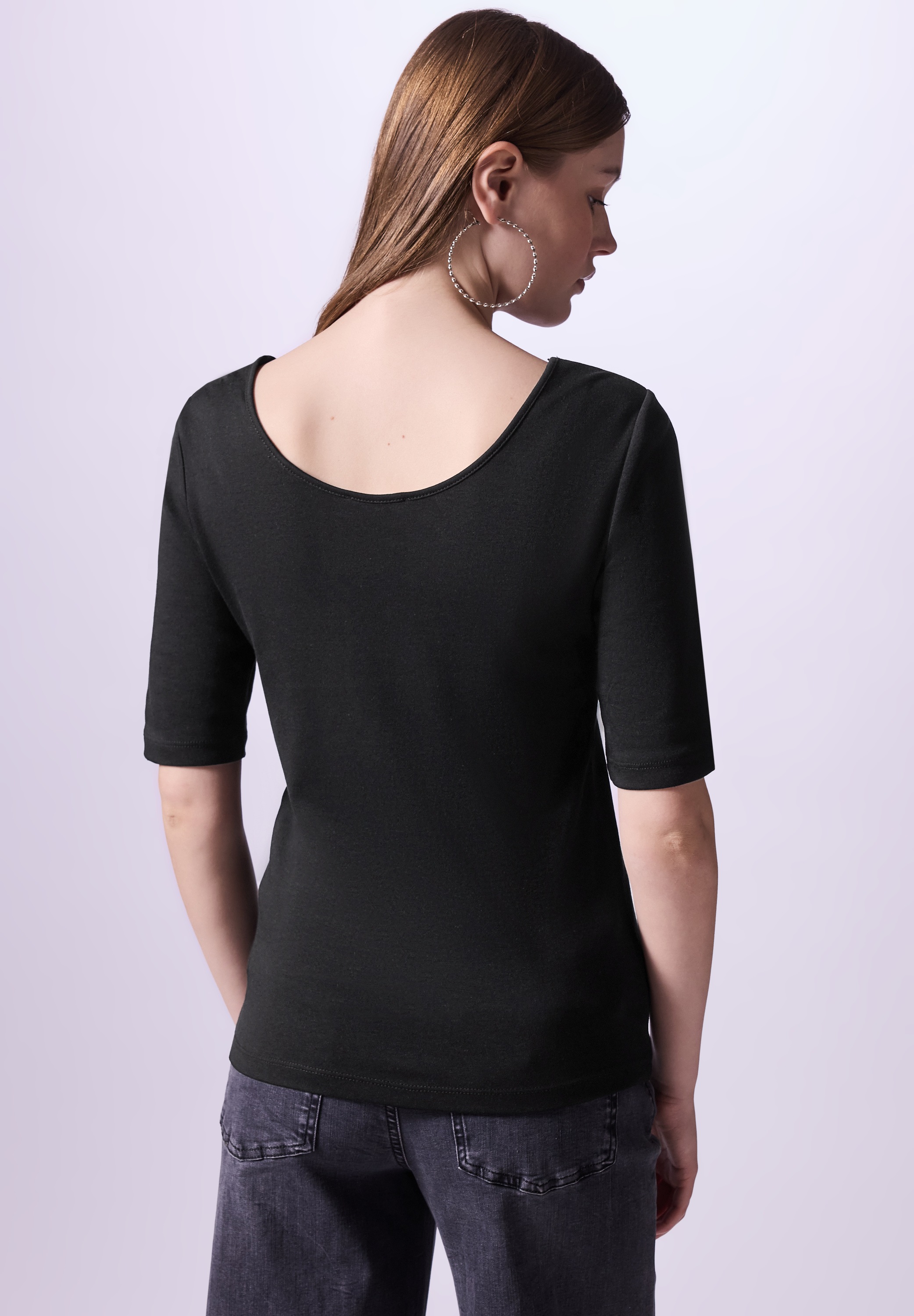 STREET ONE STUDIO T-Shirt, aus softem Materialmix
