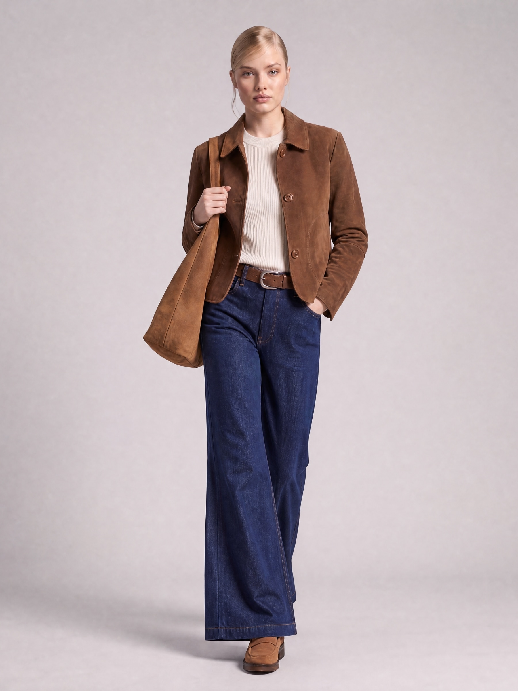 RICANO Bolerojacke »Lederjacke Jeena« Handgefertigt aus echtem Leder