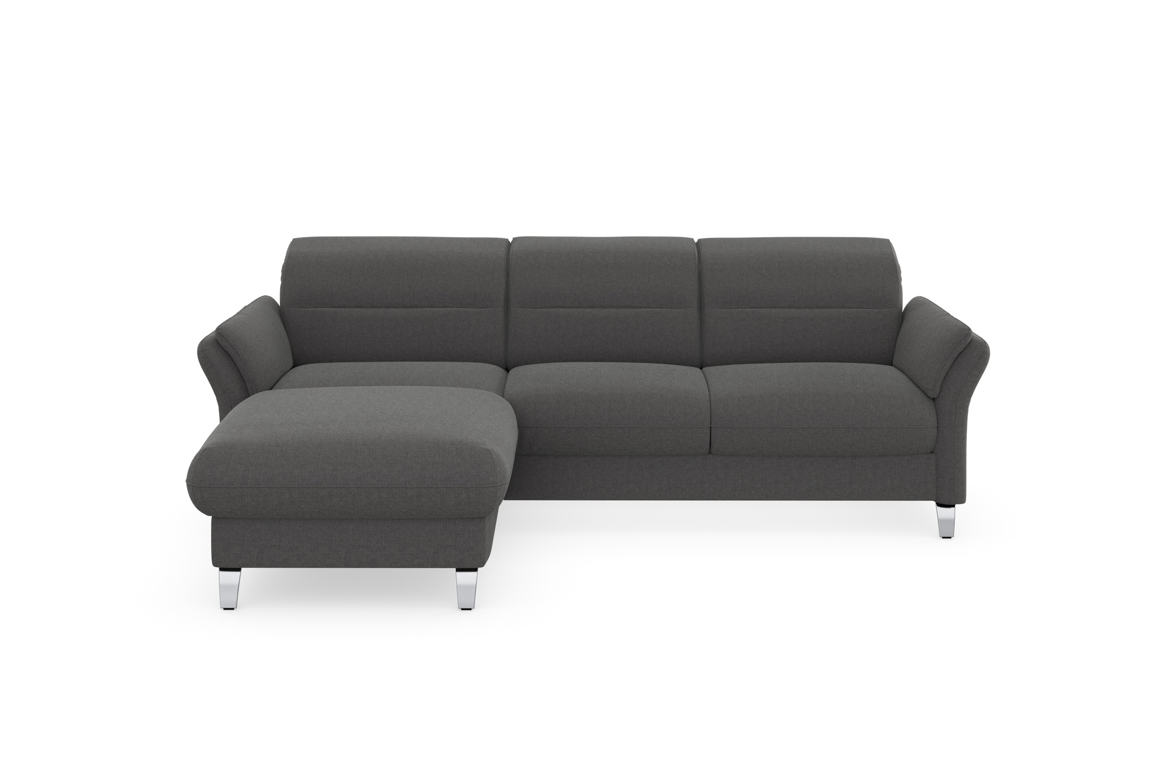sit&more Ecksofa »Grenoble L-Form mit Federkern«, wahlweise mit Bettfunktion, Bettkasten, Arm- und Kopfteilverstellung