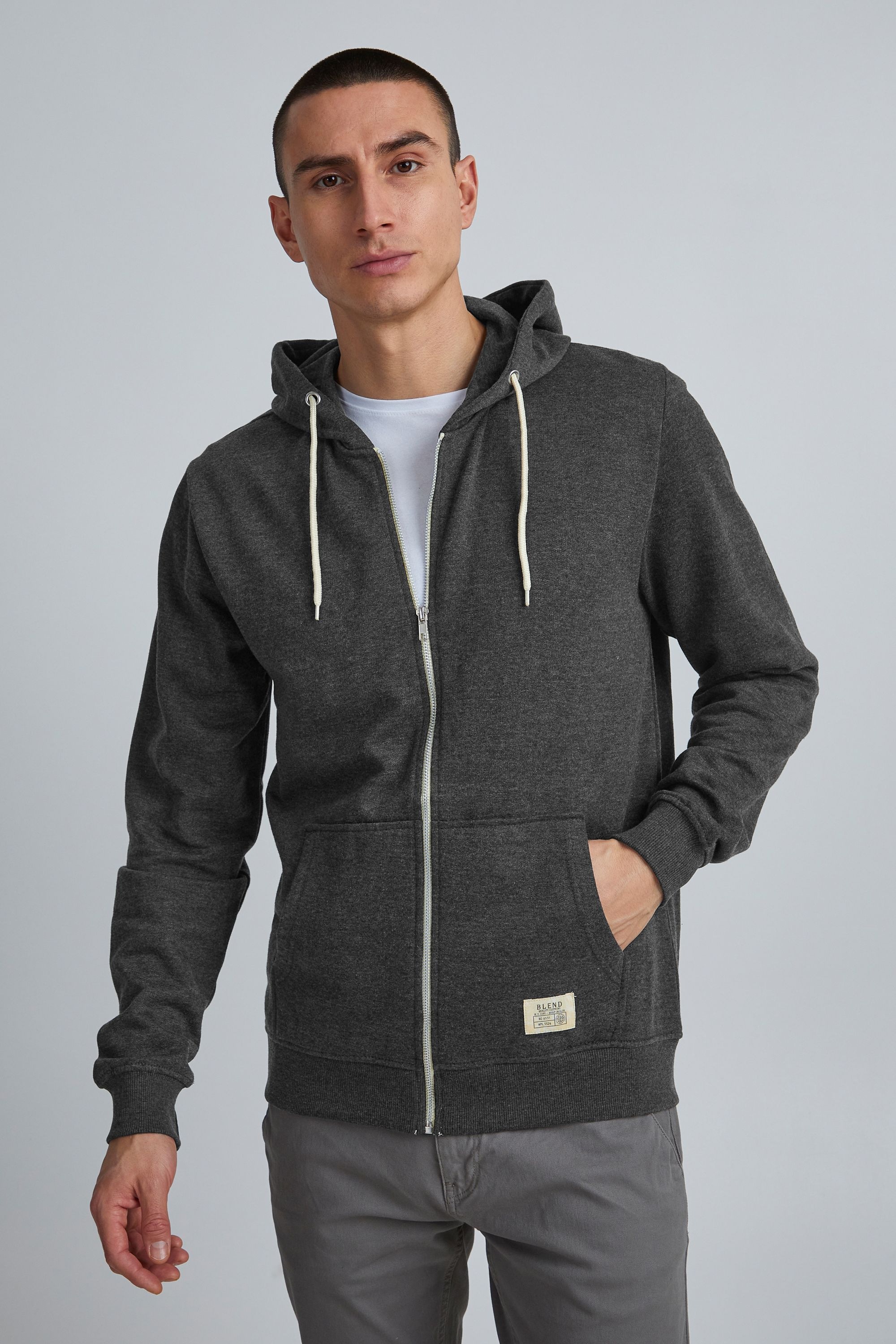 Blend Kapuzensweatjacke "BHNoah" Stilvolle Kapuzensweatjacke Mit Taschen