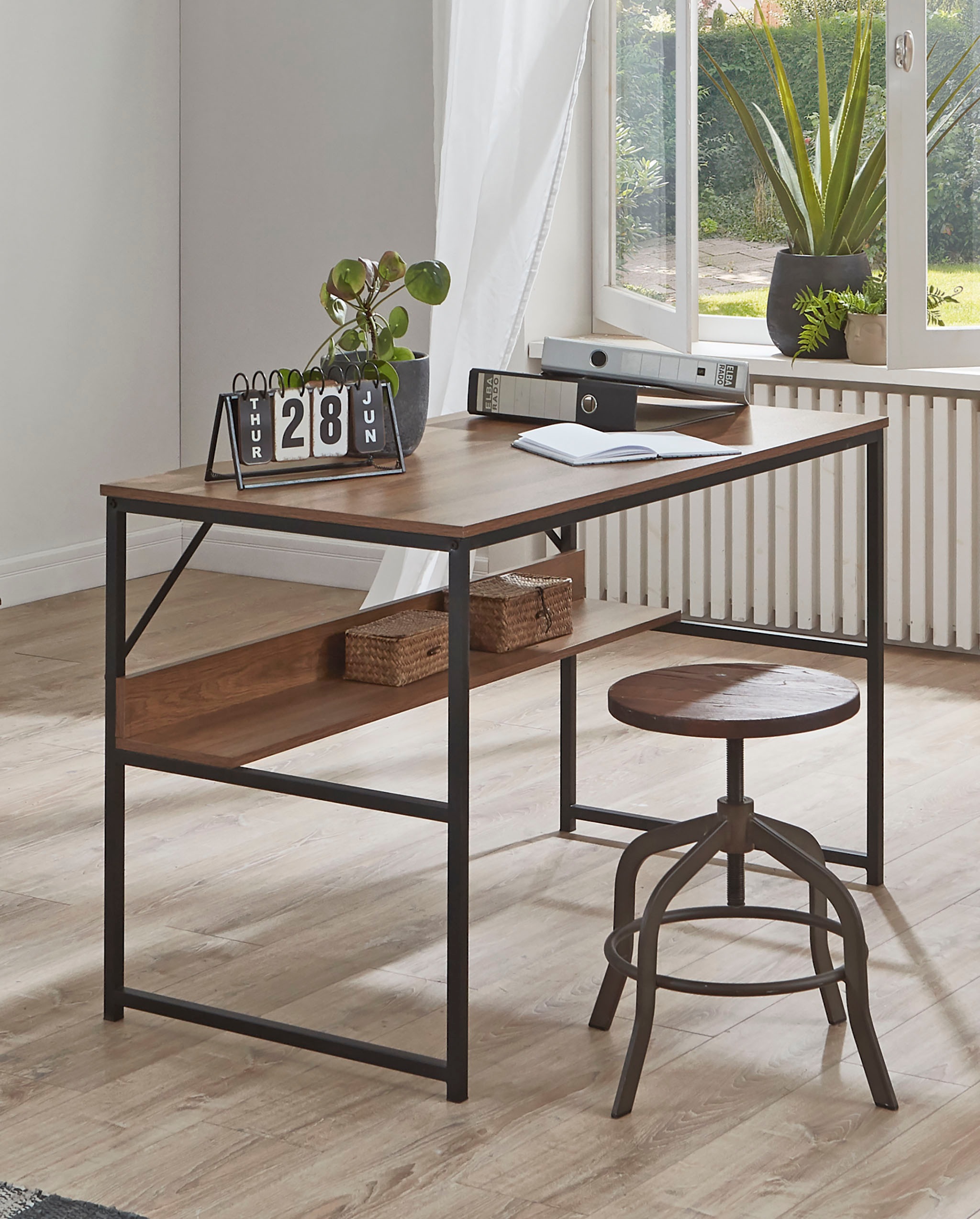 HAKU Schreibtisch »Arbeitstisch, Bürotisch« 1 Stk. tlg. rechteckig - aus Holzwerkstoff Braun B/T/H 120/60/74 cm