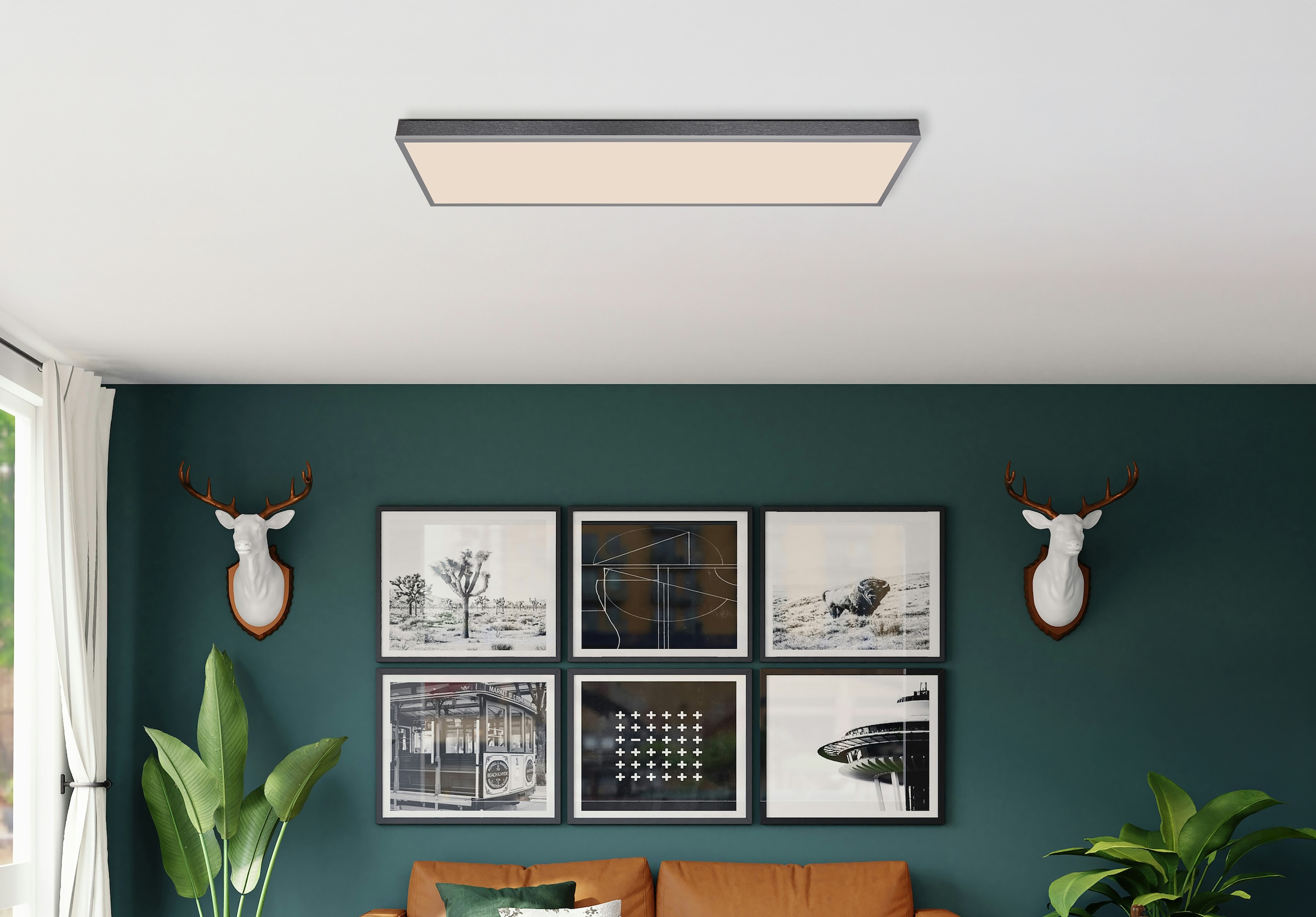 GLOBO LIGHTING Deckenleuchte »DORO« LED-Modul 1 Stk. warmweiß - kaltweiß Deckenlampe Wohnzimmer-Leuchte Schlafzimmer-Leuchte Flur Küche