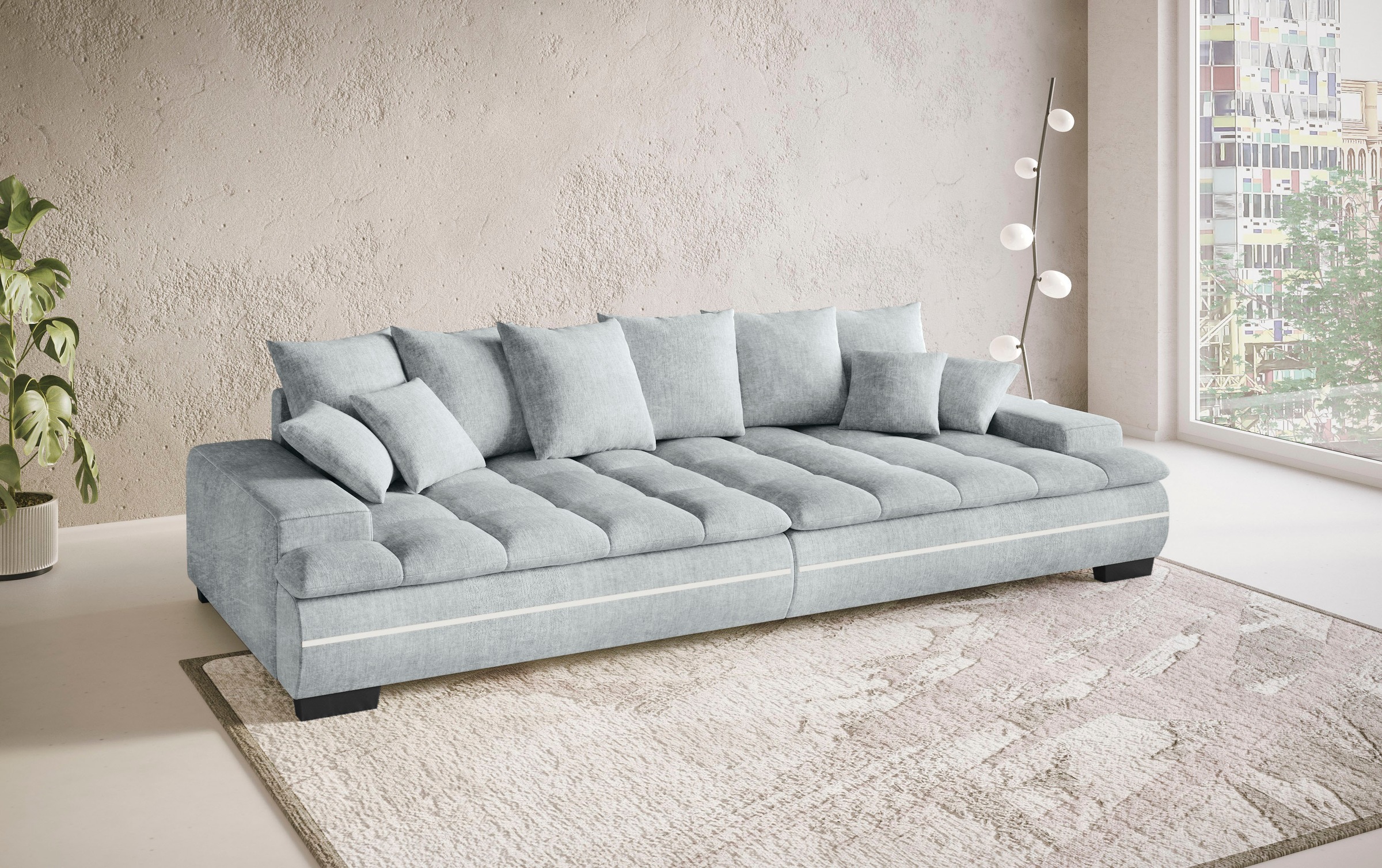 Mr. Couch Big-Sofa »Haiti II«, RGB-LED Beleuchtung, Kaltschaumpolsterung, bis 140 kg belastbar