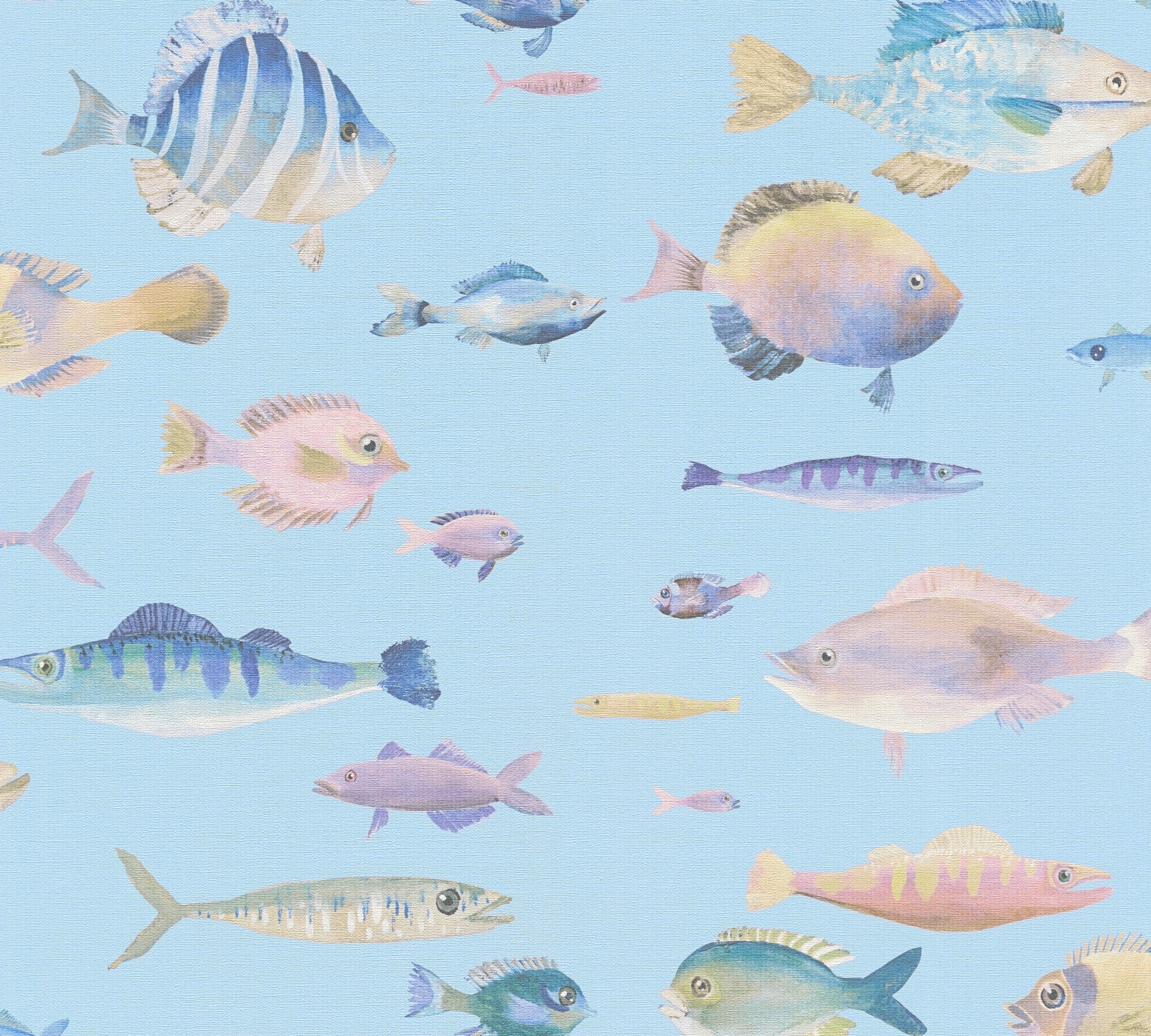 A.S. Création Vliestapete »PintWalls II Tapete mit Fischen Mustertapete mit Tieren Tiere«, matt, Vliestapete Kinderzimmer für Schlafzimmer Küche Wohnzimmer Fische Flur