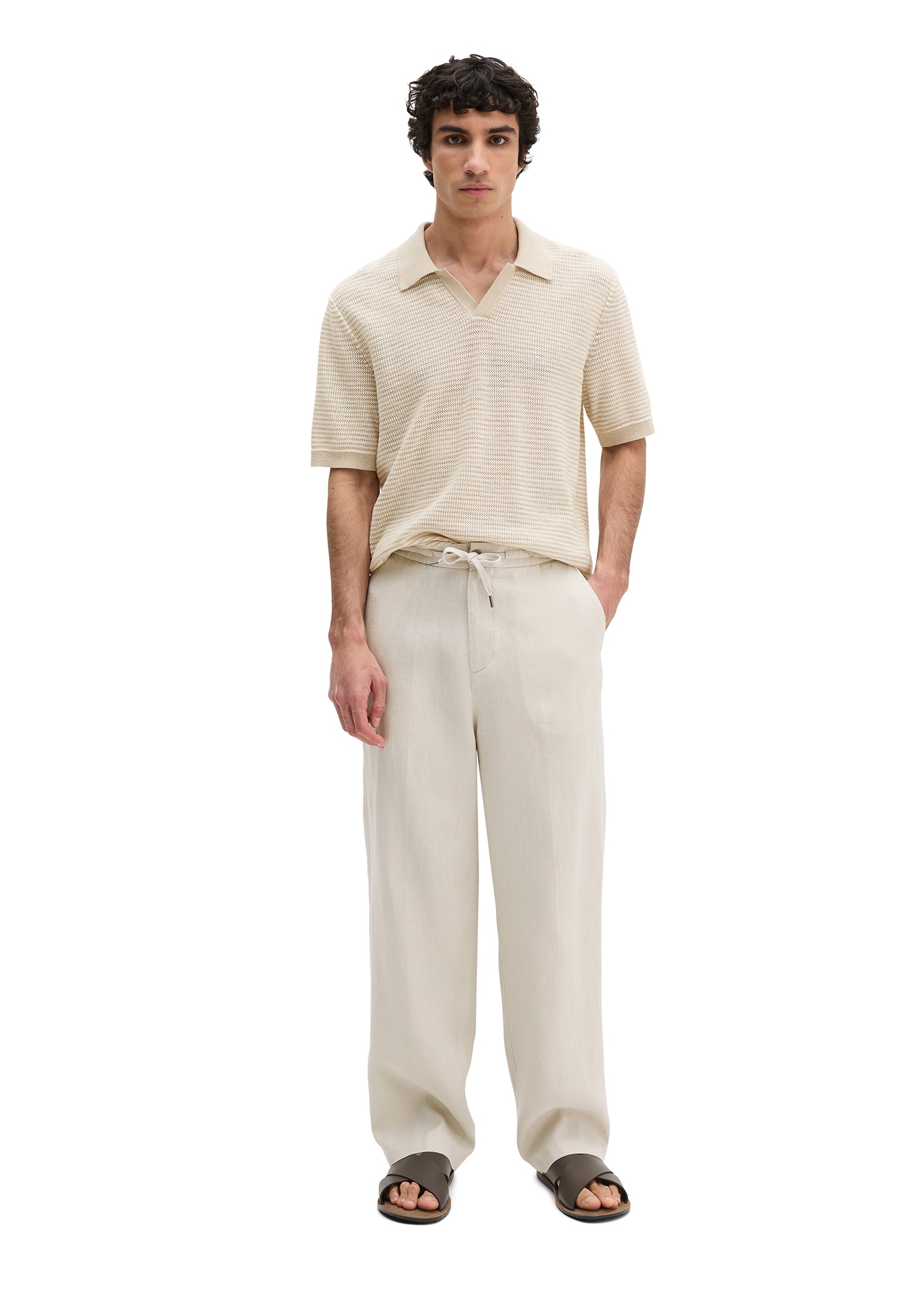 Marc O'Polo Poloshirt »aus Bio-Baumwolle und Leinen«
