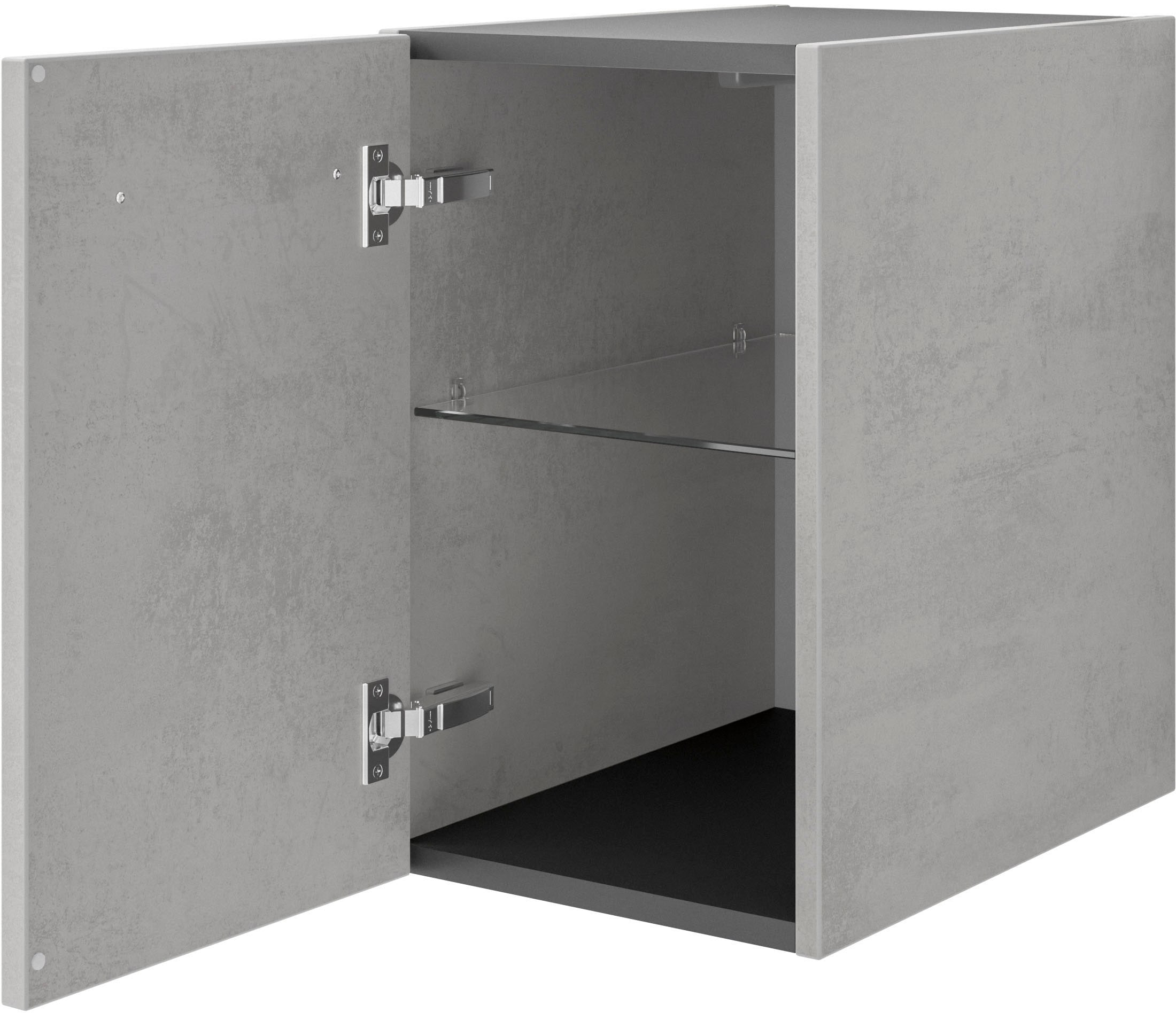 Saphir Waschtisch »Serie 4035 Keramik-Aufsatzbecken mit Unterschrank, 88 cm breit«, Waschplatz, 2 Schubladen, 1 Tür, inkl. Türdämpfer, Griff Chrom Glanz