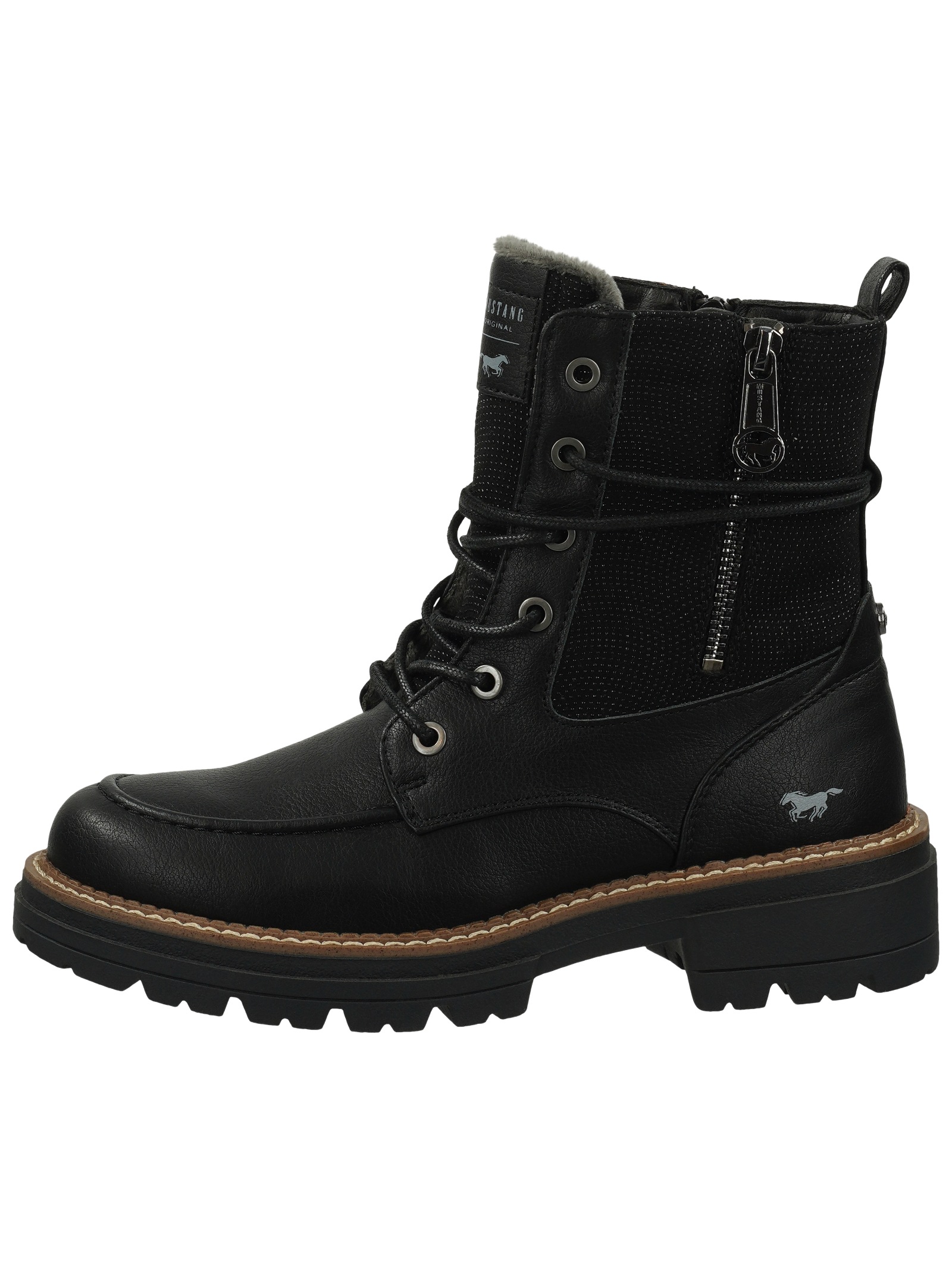 Mustang Shoes Schnürstiefelette »Mustang Shoes Stiefelette Lederimitat«