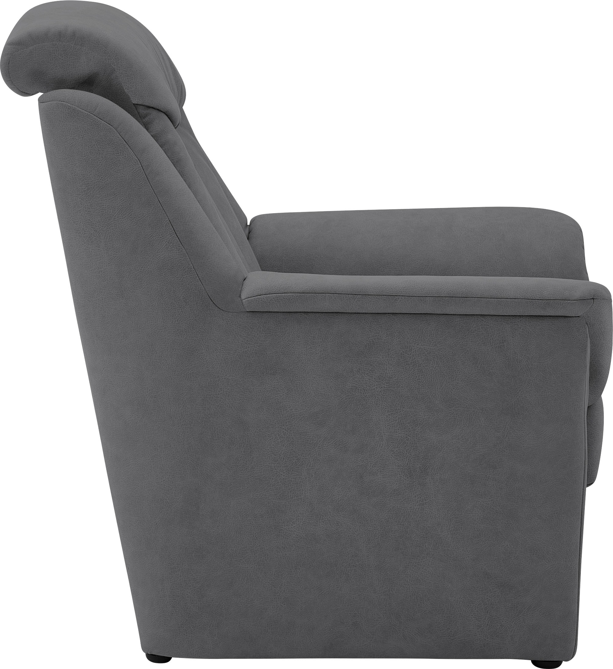 VILLA BECK Polstergarnitur »Lugano«, (Set, 3 tlg.), Kopfteilverstellung, in Sitzhöhe 49 cm, 3-Sitzer und 2x Sessel