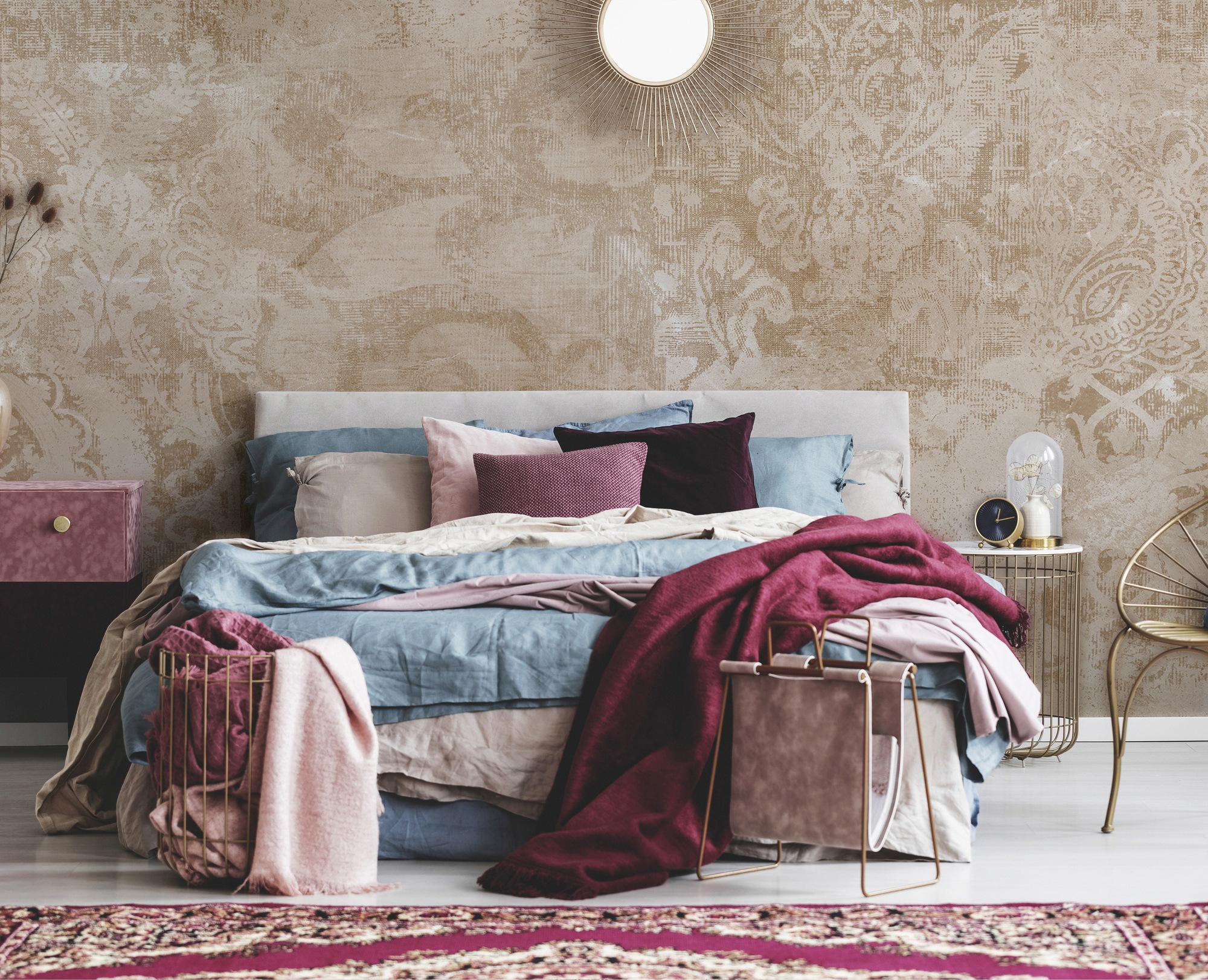 Architects Paper Fototapete »Atelier 47 Flourish 3«, Barock, Barock Fototapete 4,00 m x 2,70 m 200 g Vlies Premium Tapete Vintage