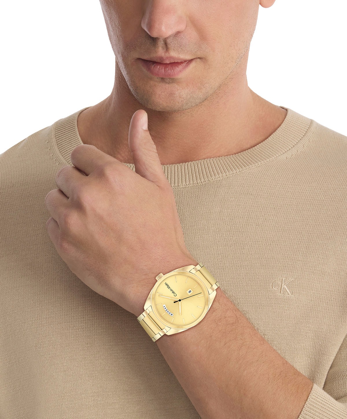 Calvin Klein Quarzuhr »TIMELESS«, Armbanduhr, Herrenuhr, Datum, Mineralglas, IP-Beschichtung