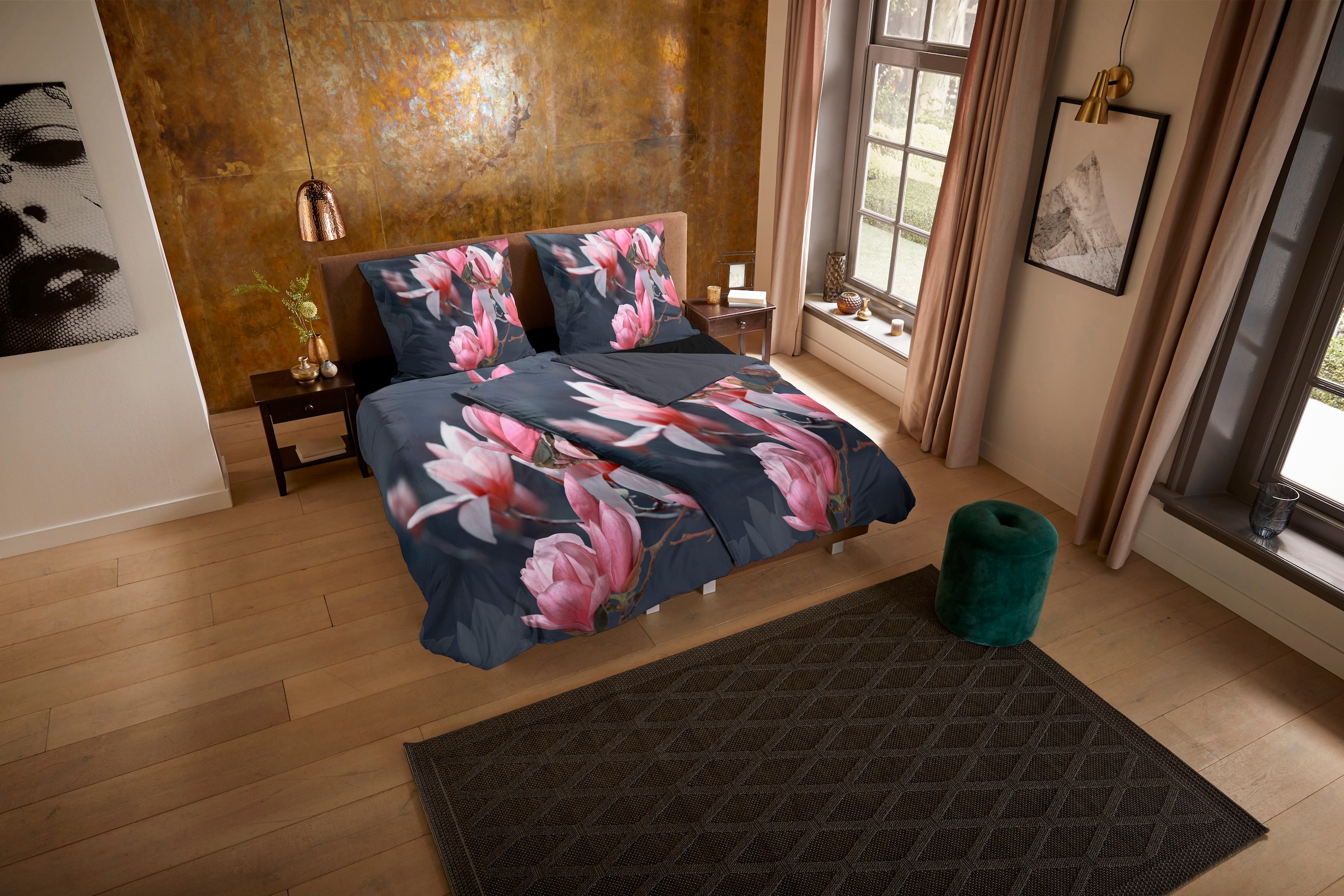 PURE luxury collection Wendebettwäsche "Macy" 2 Stk. Mikrofaser, 135x200, P günstig online kaufen