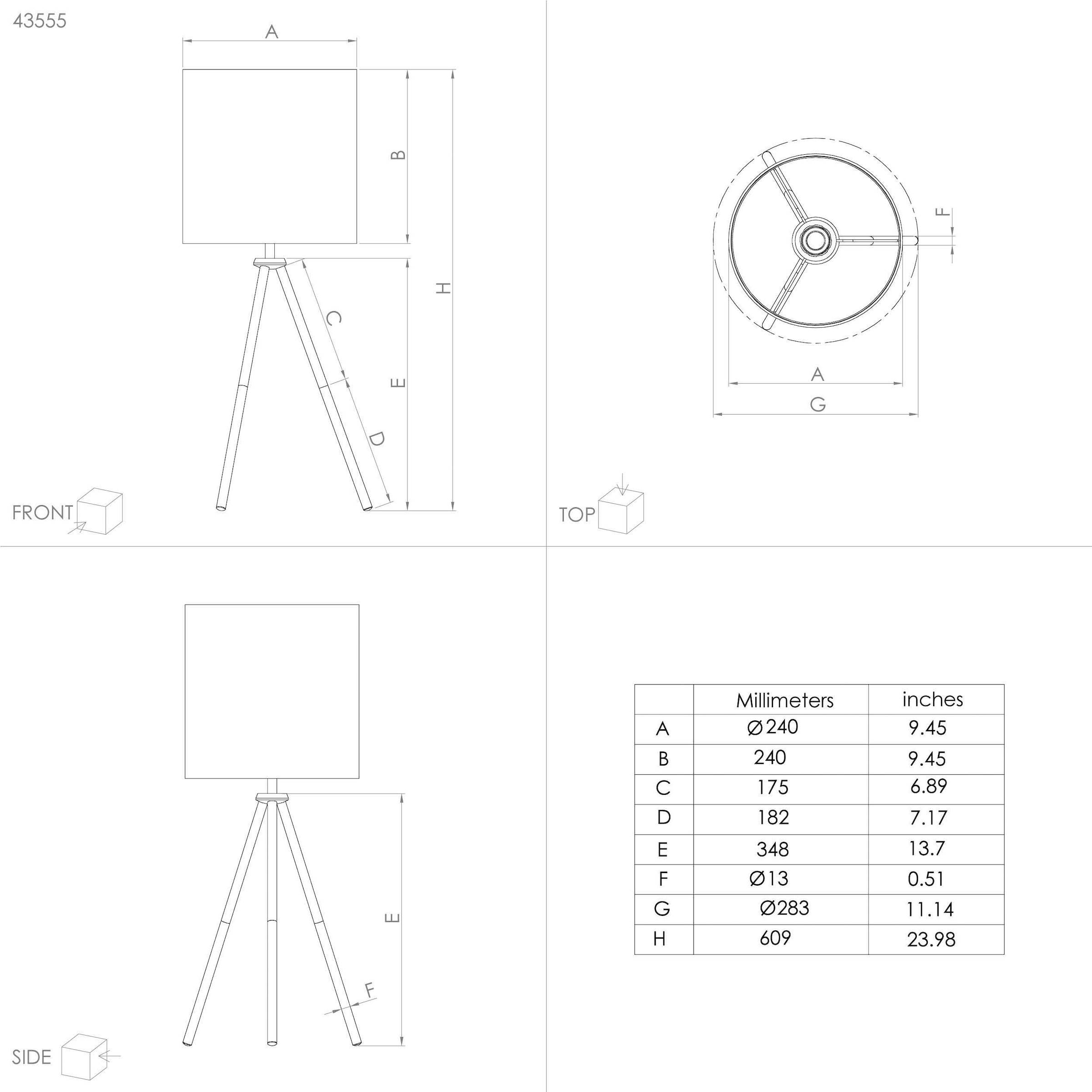 EGLO Tischleuchte »ARNHEM«, Tischleuchte in weiß aus Stahl - exkl. E27 - 40W  | BAUR