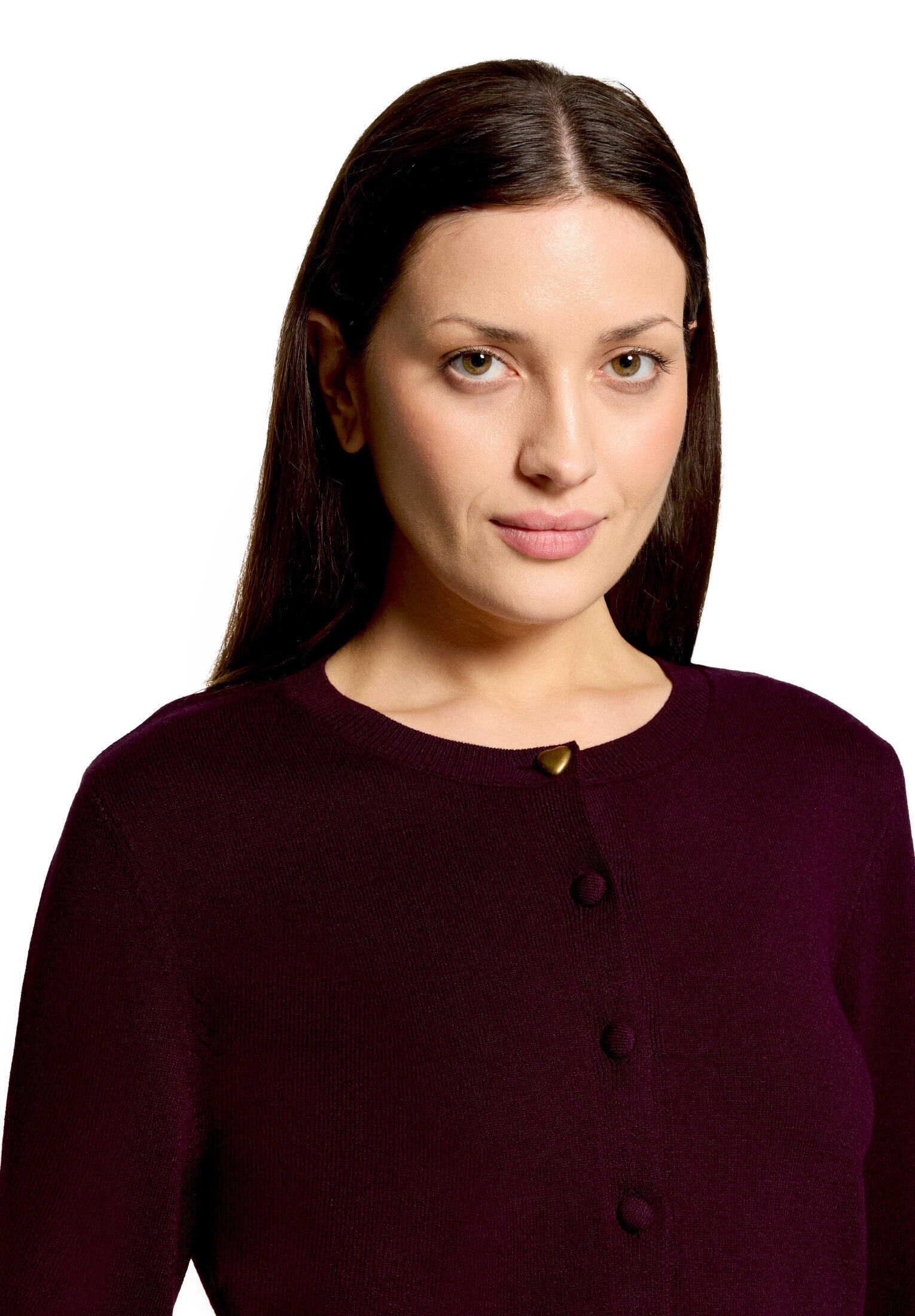 Cartoon Strickjacke »Damen mit Rundhalsausschnitt« 1