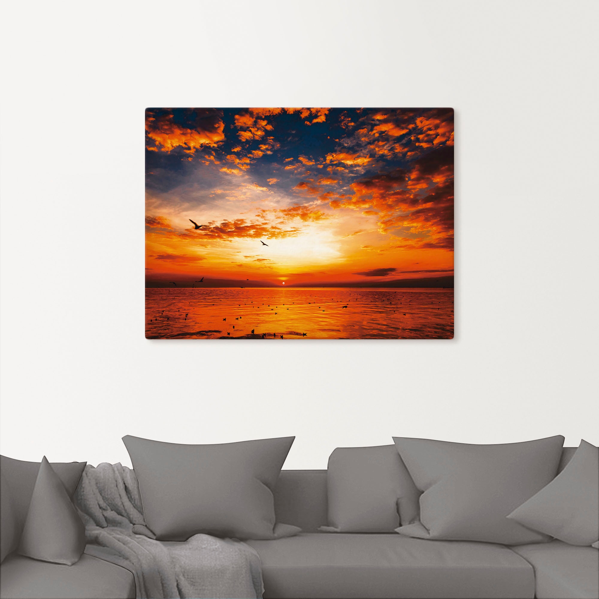 Artland Wandbild »Sonnenuntergang am Strand«, Sonnenaufgang & -untergang, (1 St.), als Leinwandbild, Poster, Wandaufkleber in verschied. Größen