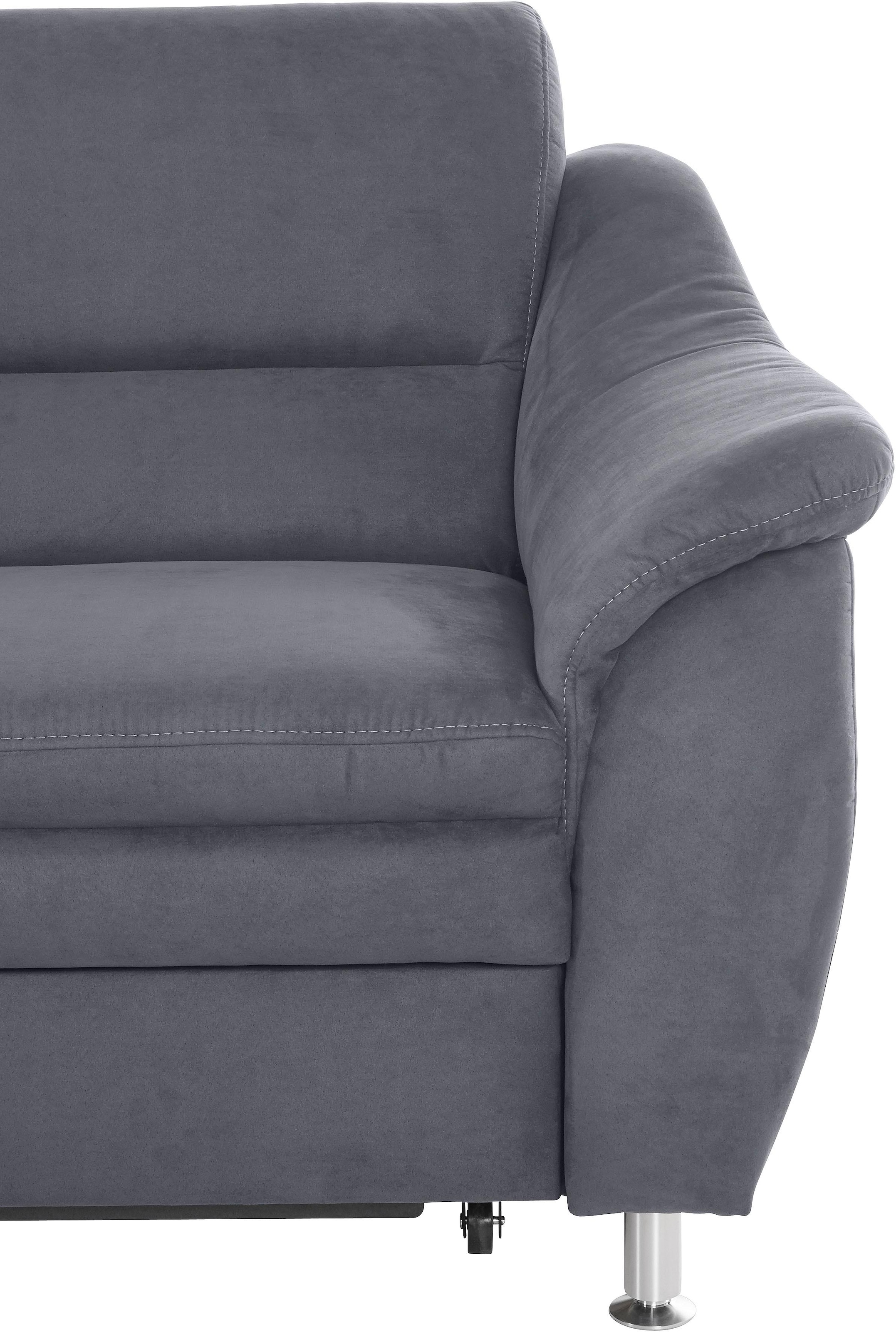 Places of Style Ecksofa »Cardoso L-Form«, Federkern, wahlweise mit Bett, Schubkasten