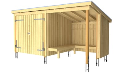 Gartenhaus »Nordic«, (Packung), Grillhütte 9,5 m² mit Doppeltür,...