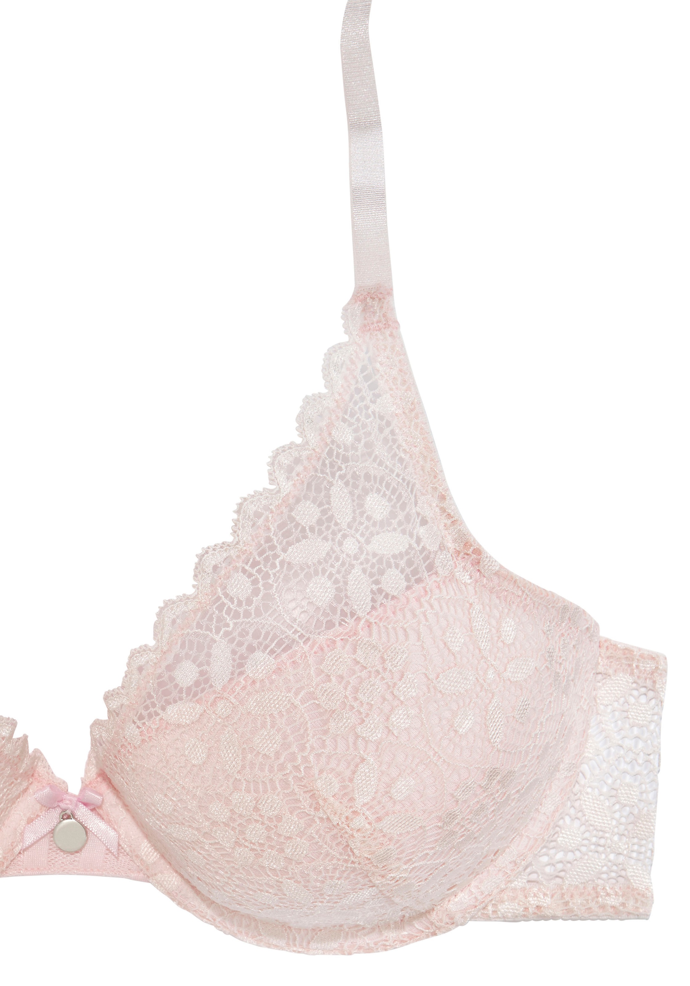 s.Oliver Push-up-BH Amelie aus floraler, transparenter Spitze, Dessous günstig online kaufen