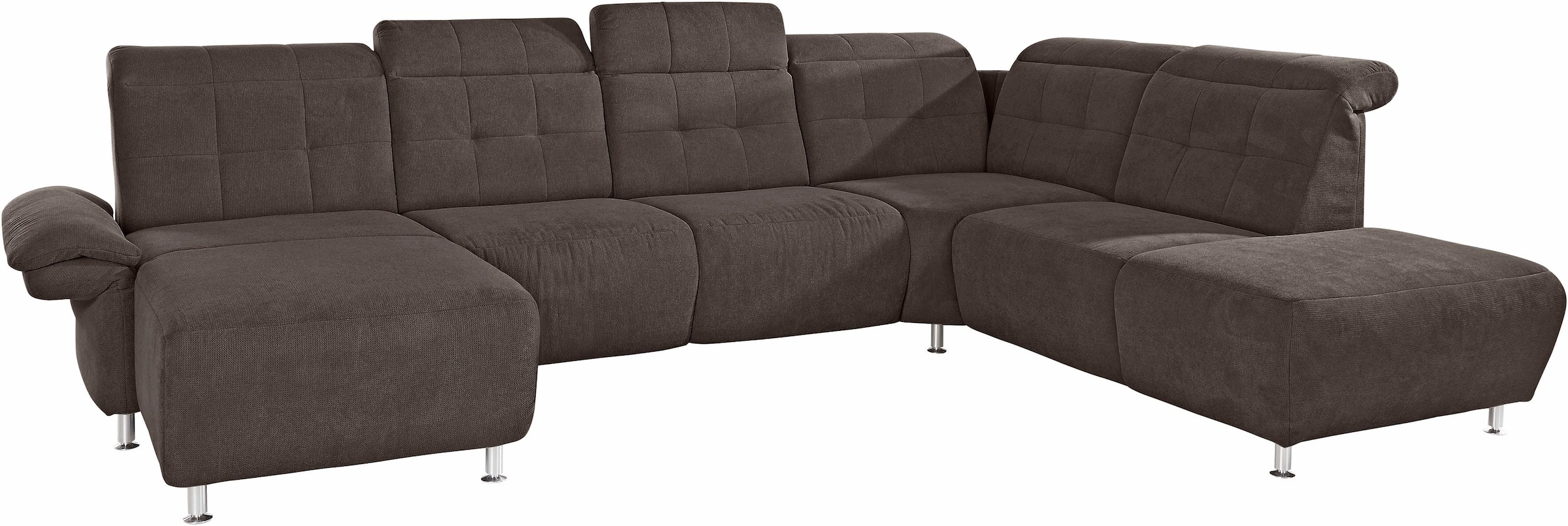 Places of Style Wohnlandschaft »Manhattan U-Form«, 2 Sitze mit elektrischer Relaxfunktion, verstellbare Armlehnen