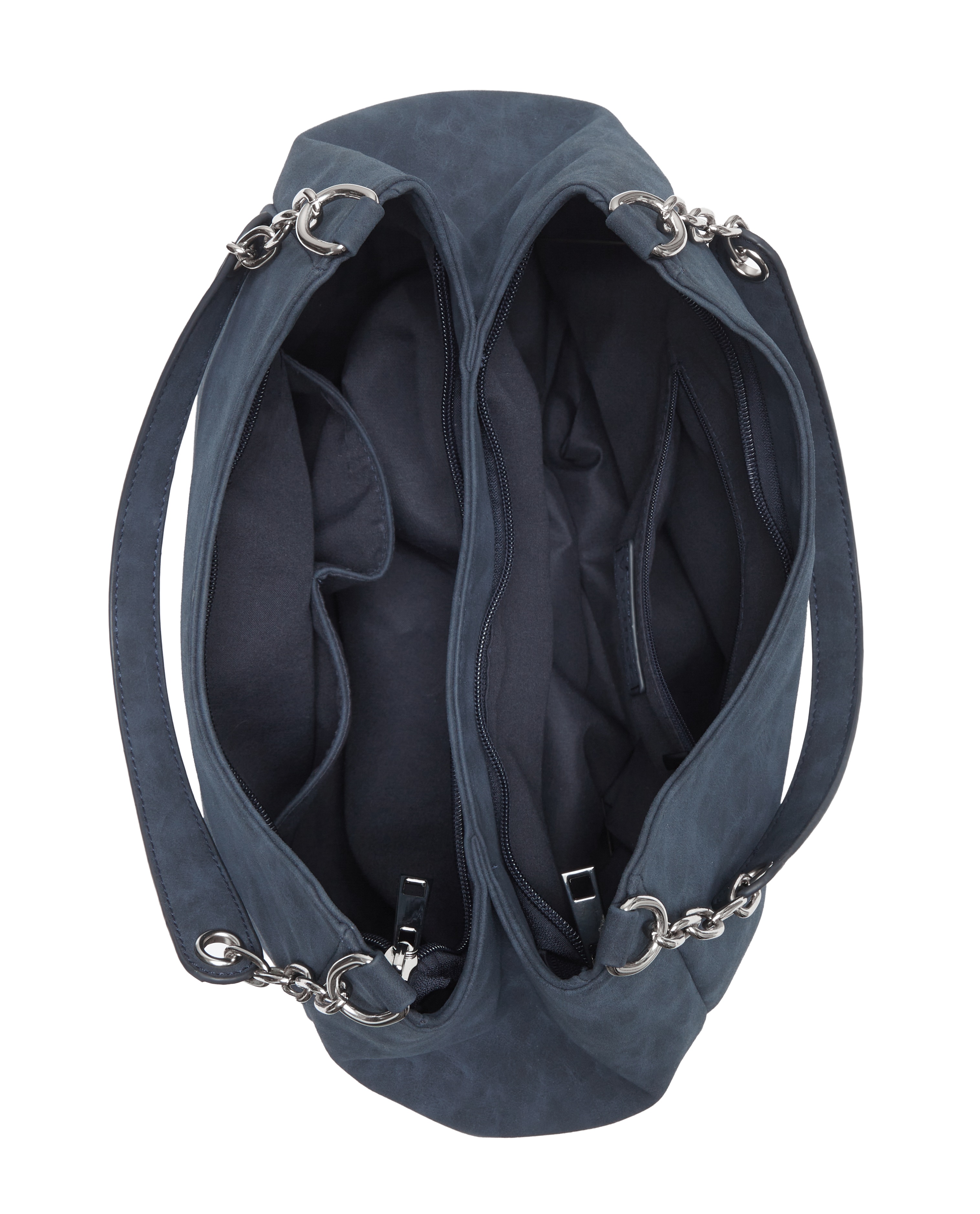 Thumbnail - Vivance Henkeltasche "Schultertasche" mit silberfarbenen Details, Damentasche, Shopper, Handtasche VEGAN