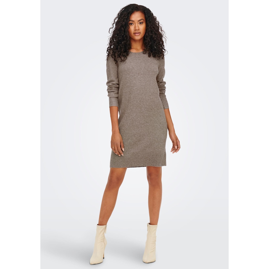 ONLY Strickkleid »ONLRICA LIFE L/S O-NECK DRESS KNT NOOS«