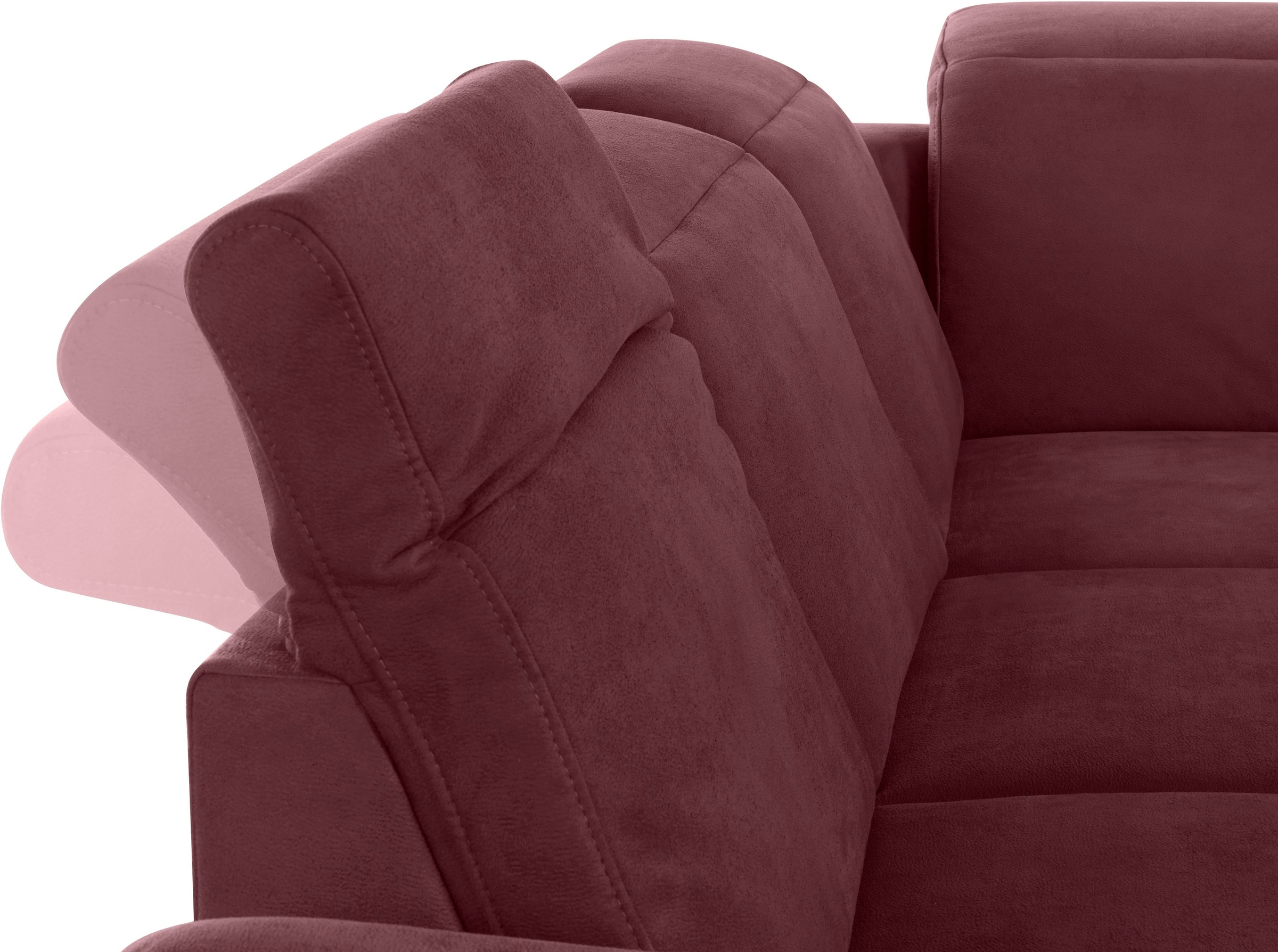 sit&more Ecksofa »Darwin L-Form« inklusive Federkern, wahlweise mit Kopfteilverstellung, Bettfunktion