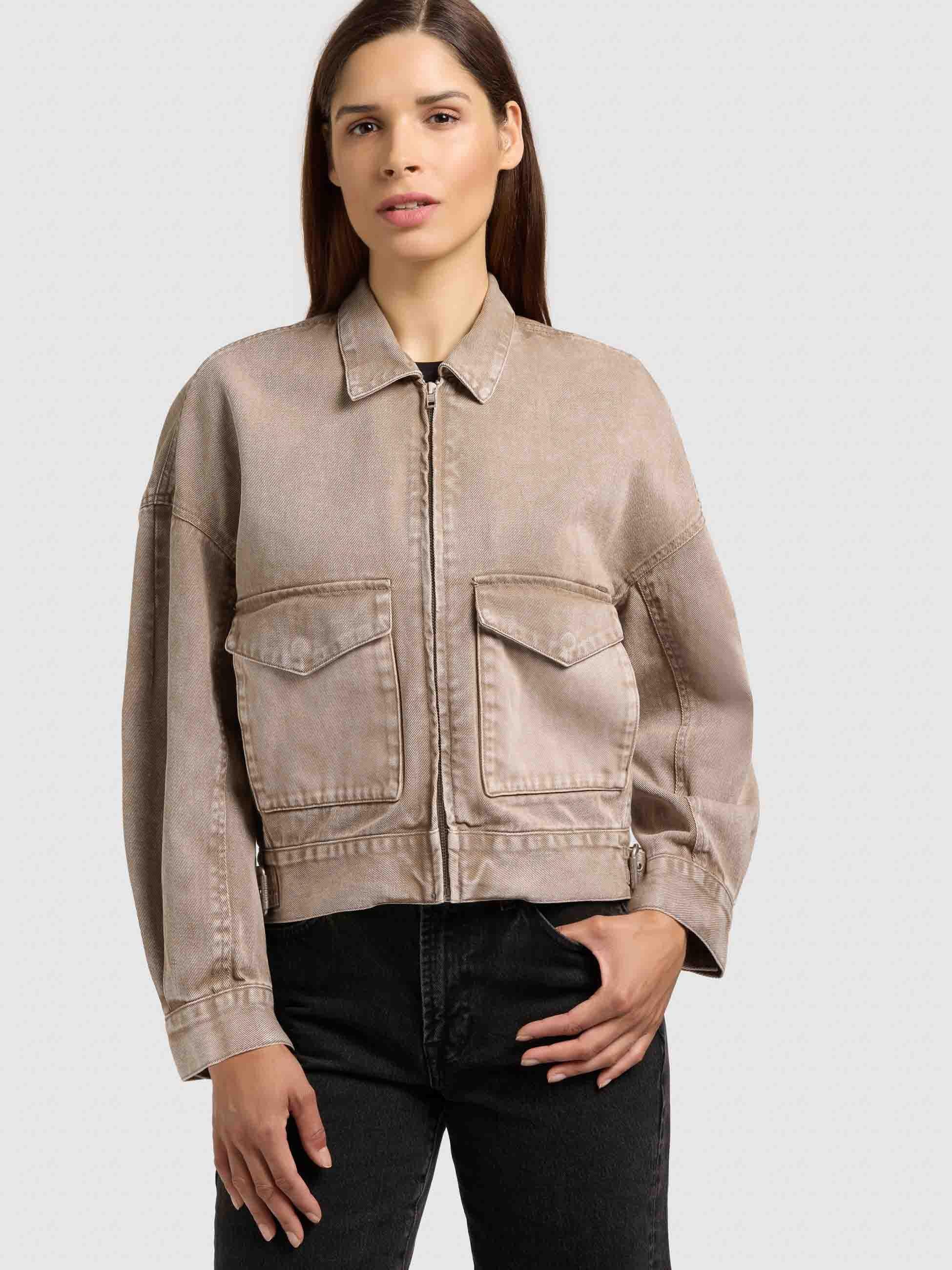 khujo Hemdjacke »Nelina« 1 Stk. tlg. ohne Kapuze Oversize Jeansjacke